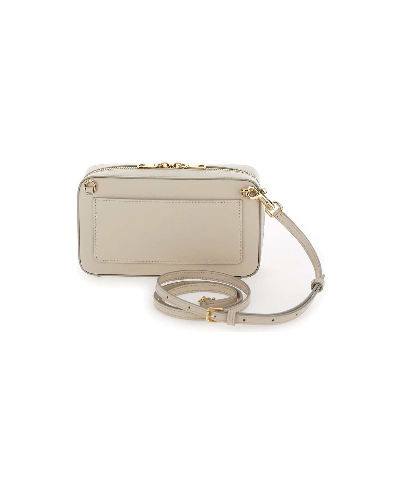 Dolce & Gabbana White Crossbody Bag With Quilted Logo In Leather Woman - White