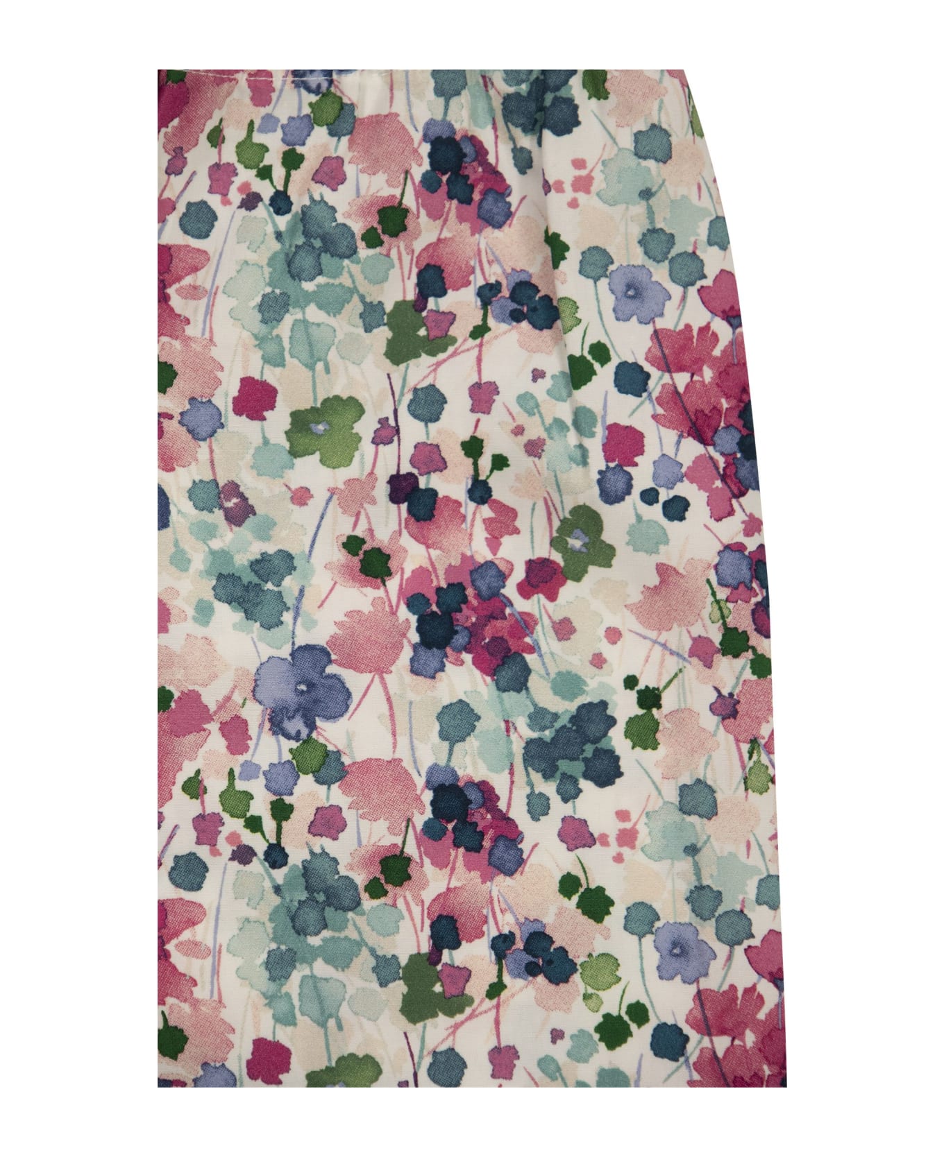Il Gufo Capri Trousers With Flower Print - Cyclamin