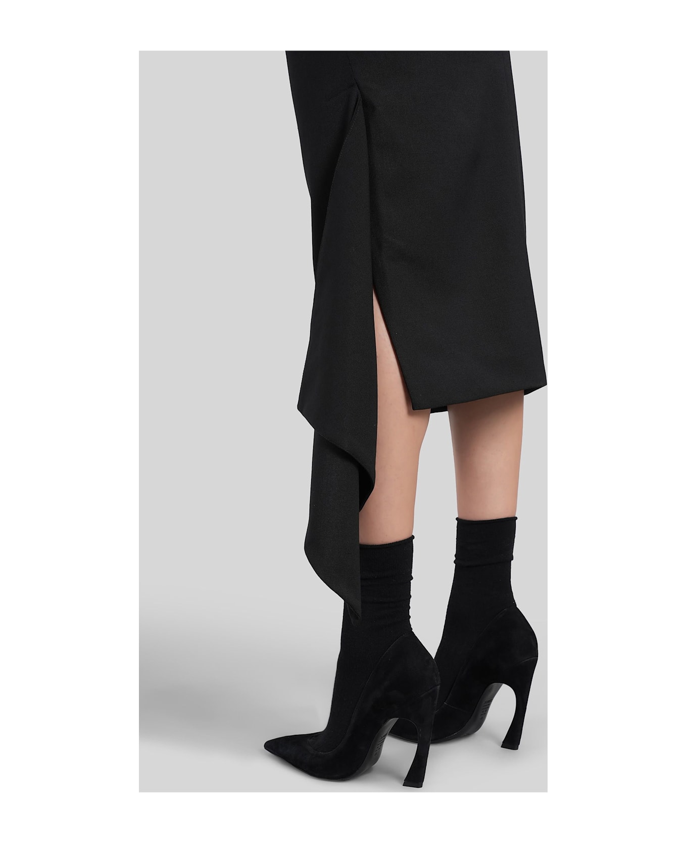 TheLatest Cassidy Skirt In Black Polyester - black