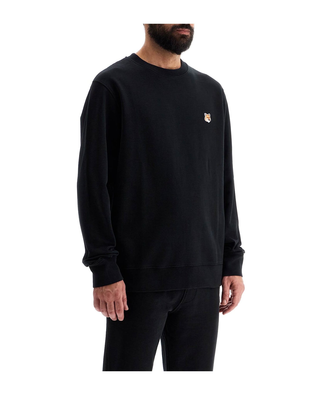 Maison Kitsuné 'fox Head Patch Sweatshirt With - BLACK (Black)