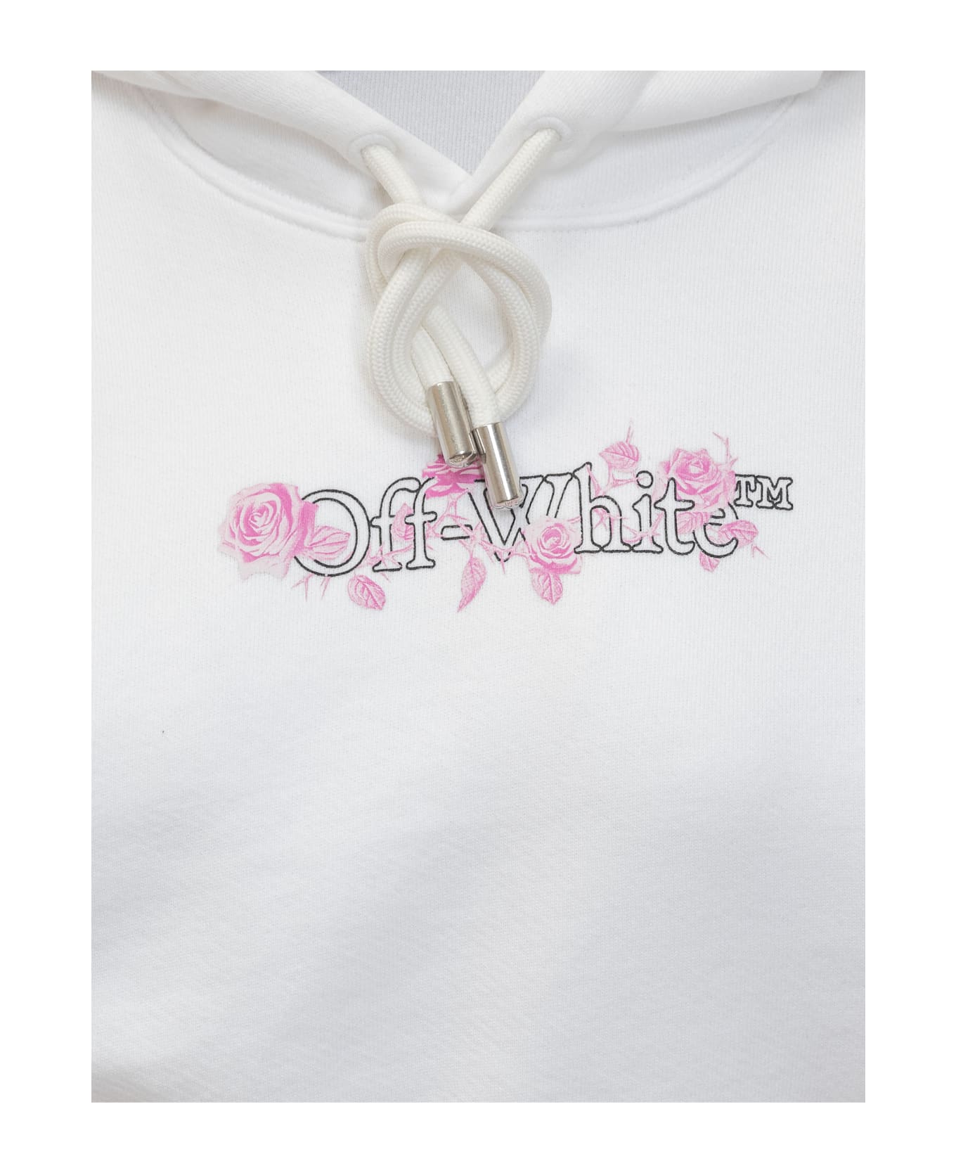 Off-White Bookish Roses Hoodie - WHITE-WHITE