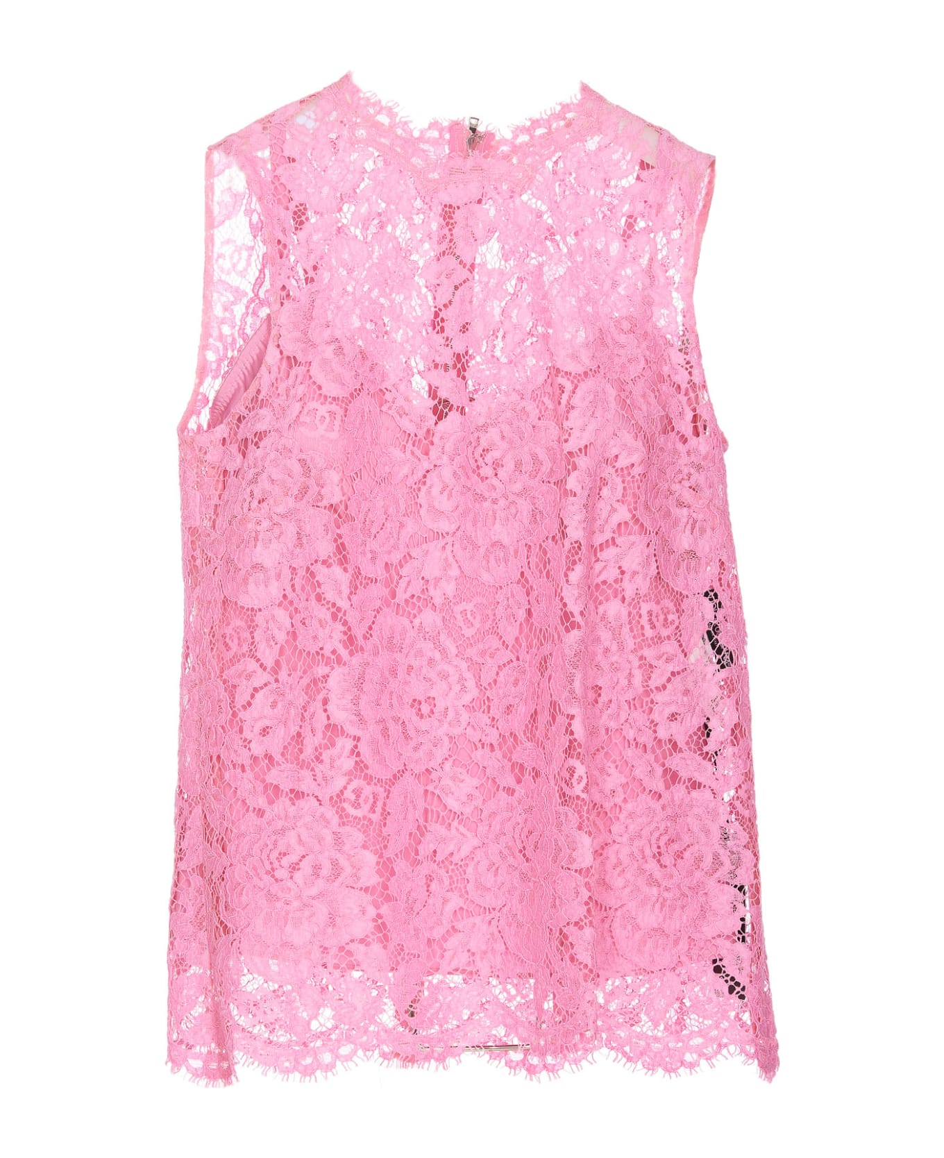 Dolce & Gabbana Cordonetto Lace Top - Pink