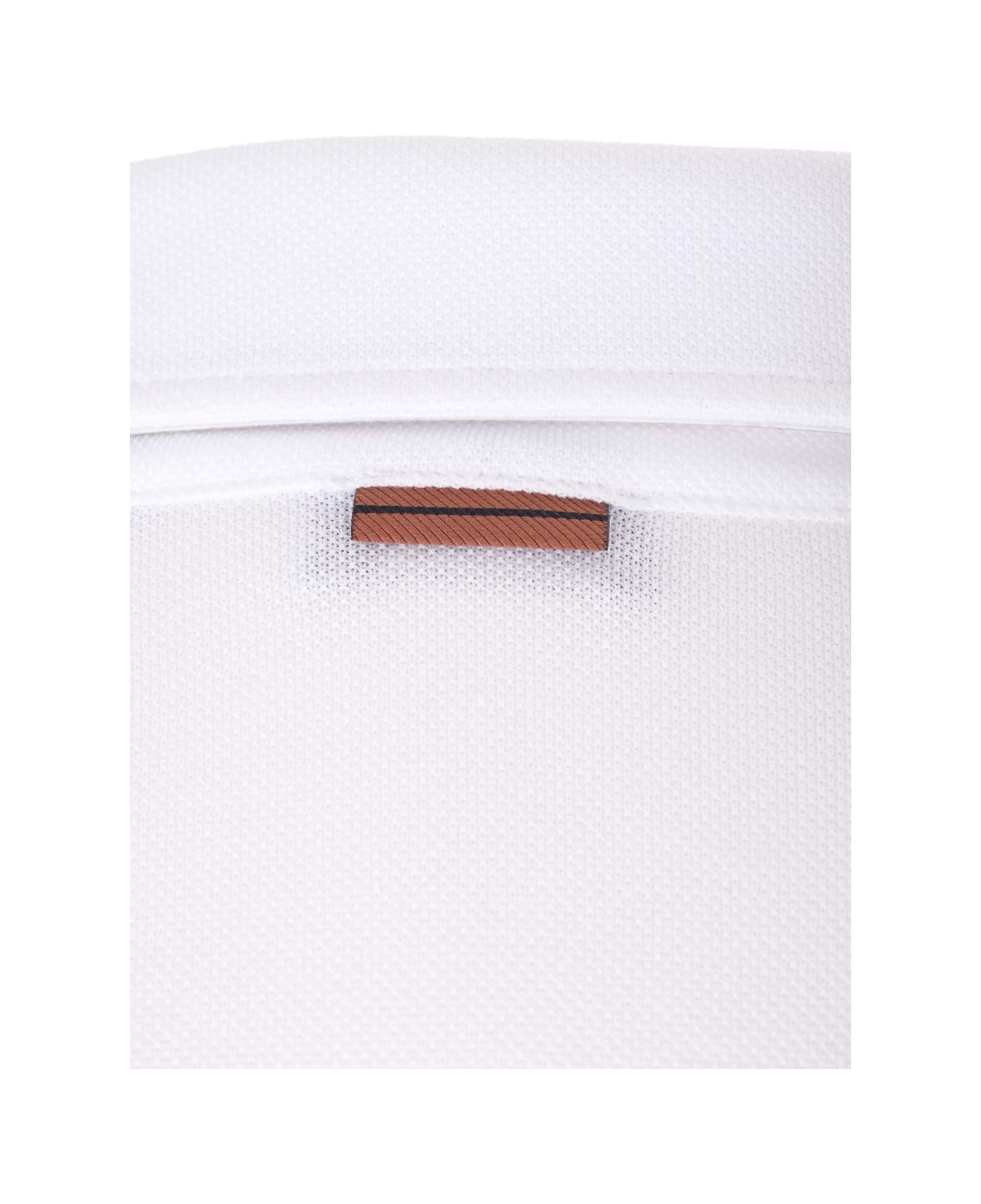 Zegna Short Sleeve Polo Shirt - WHITE