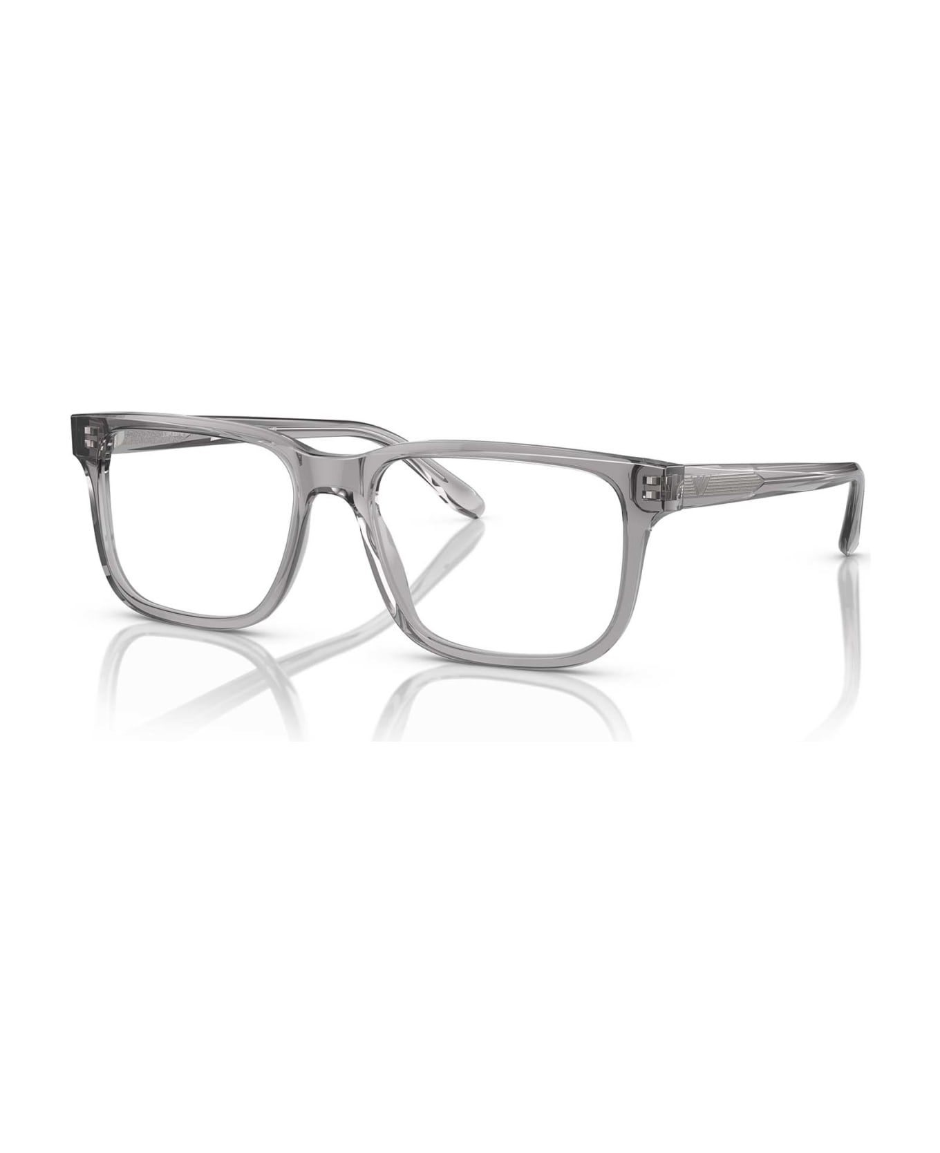 Emporio Armani Ea3218 Shiny Transparent Grey Glasses - Shiny Transparent Grey アイウェア