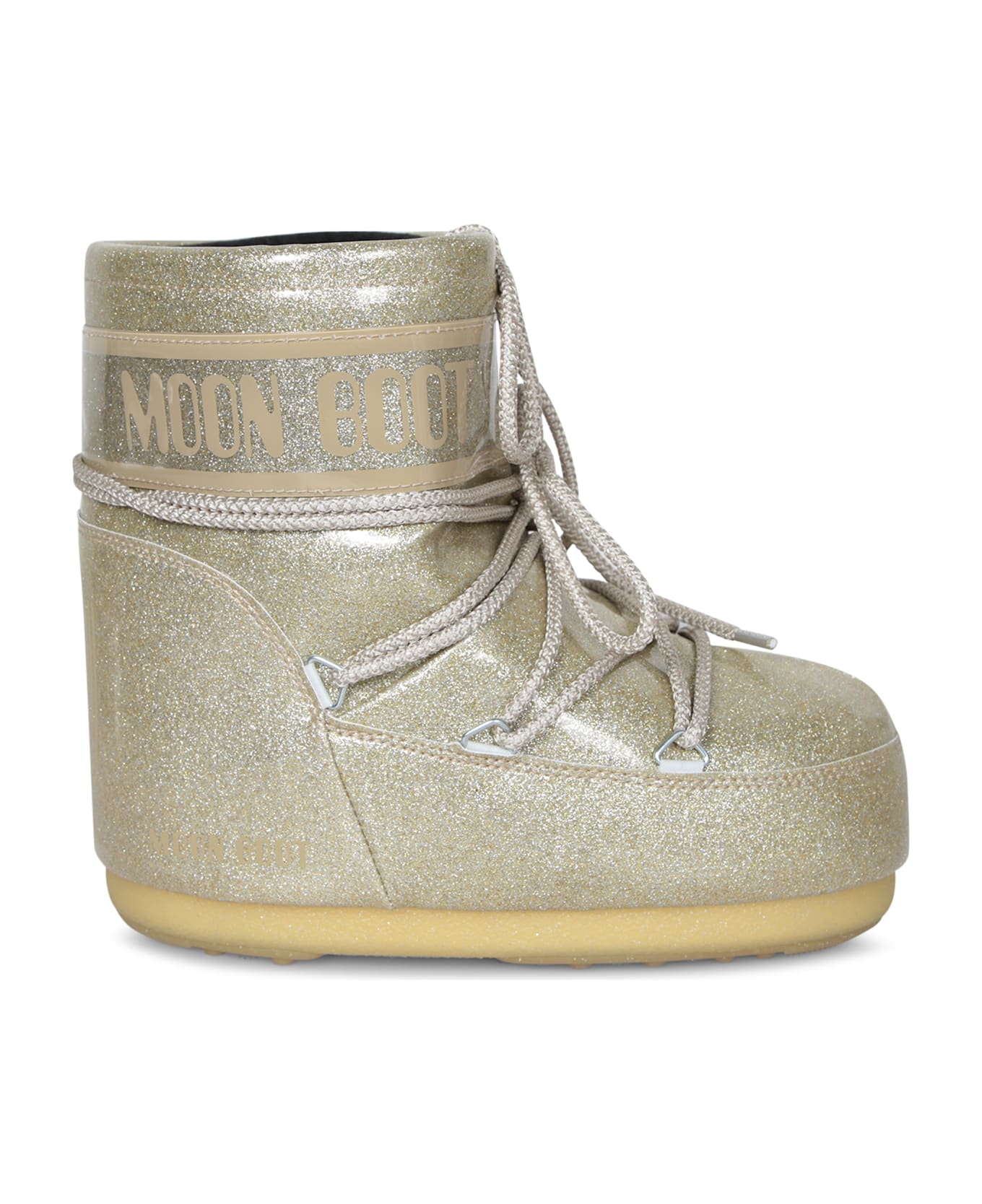Moon Boot Icon Low Glitter Gold Boots - Metallic