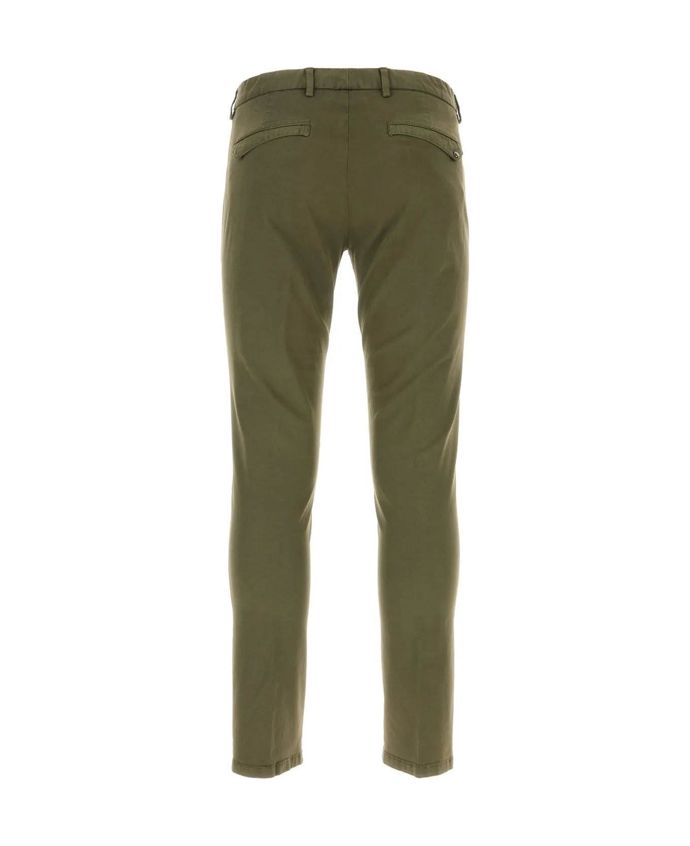 PT Torino Olive Green Stretch Cotton Pant ボトムス