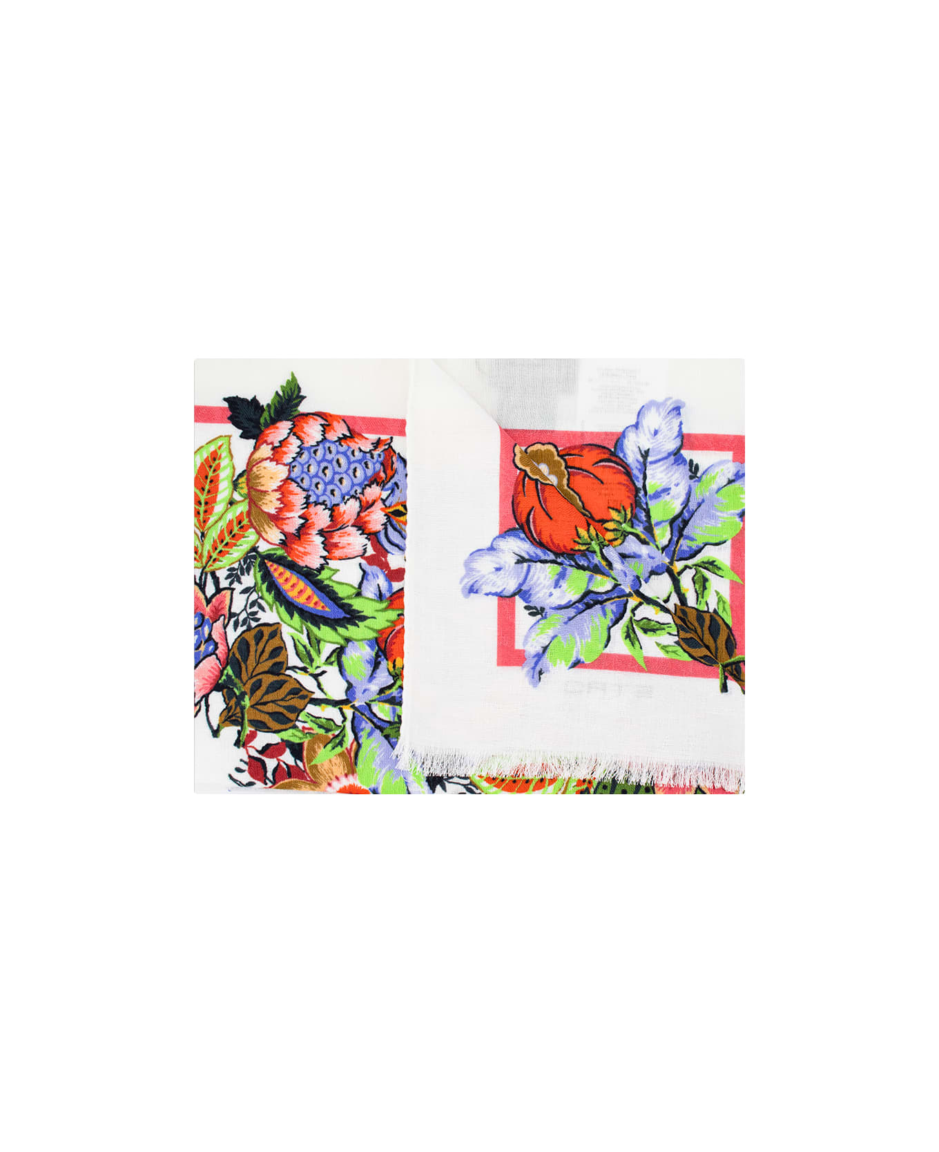 Etro Scarf Etro 'bouquet' Made Of Cotton And Modal - PRINT ON WHITE BASE スカーフ＆ストール