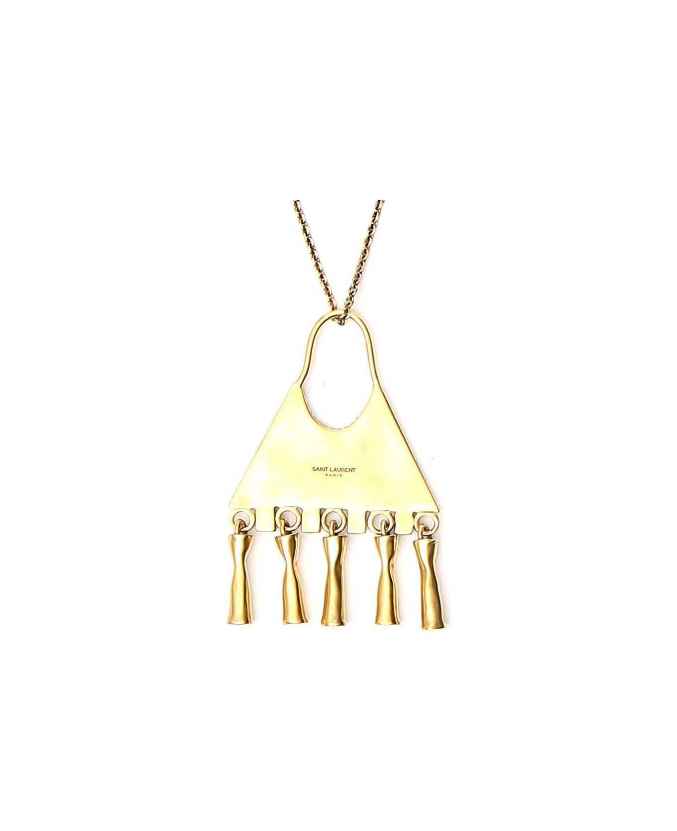 Saint Laurent Triangle Charm Necklace - Nero ネックレス