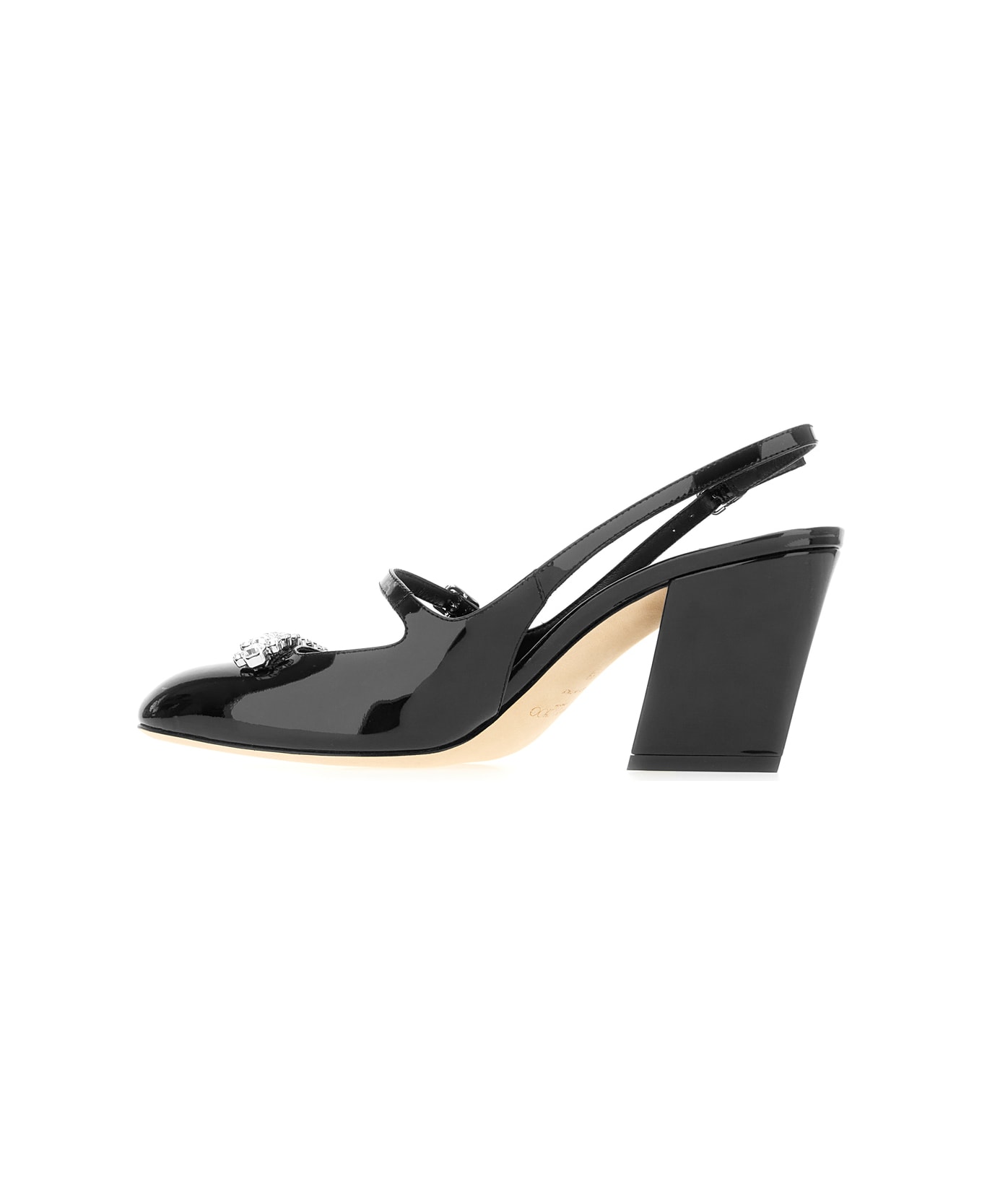 Jimmy Choo Black Leather Belinda Pumps - BLACK