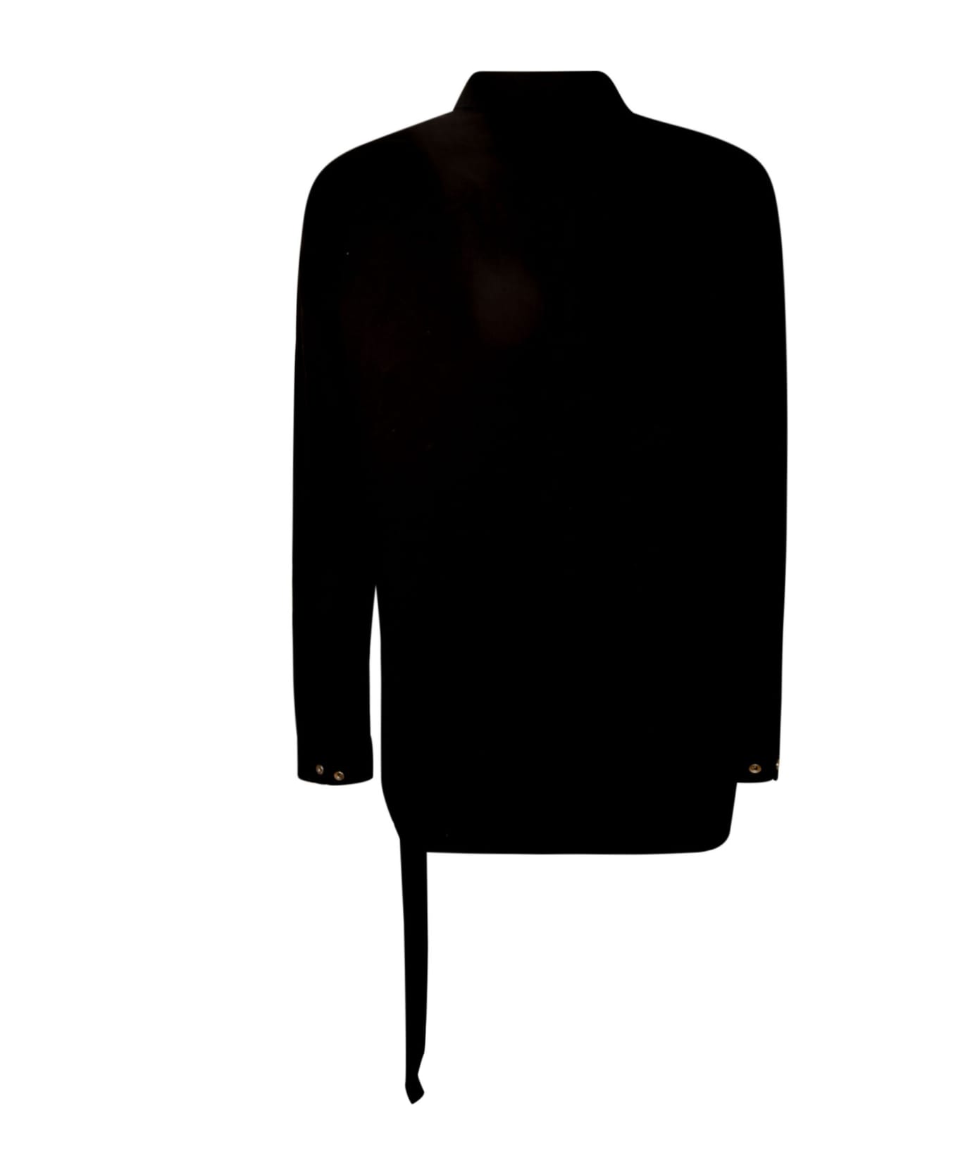 Rick Owens Patched Pocket Formal Plain Shirt - Black シャツ