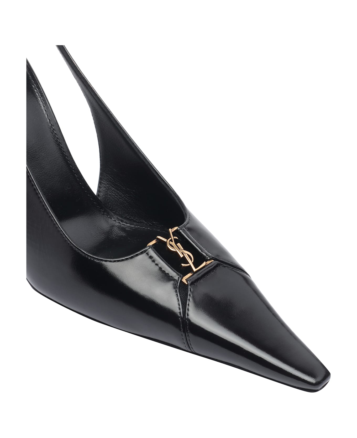 Saint Laurent Black Leather Babylone Breteuil Pumps - NERONERONERO