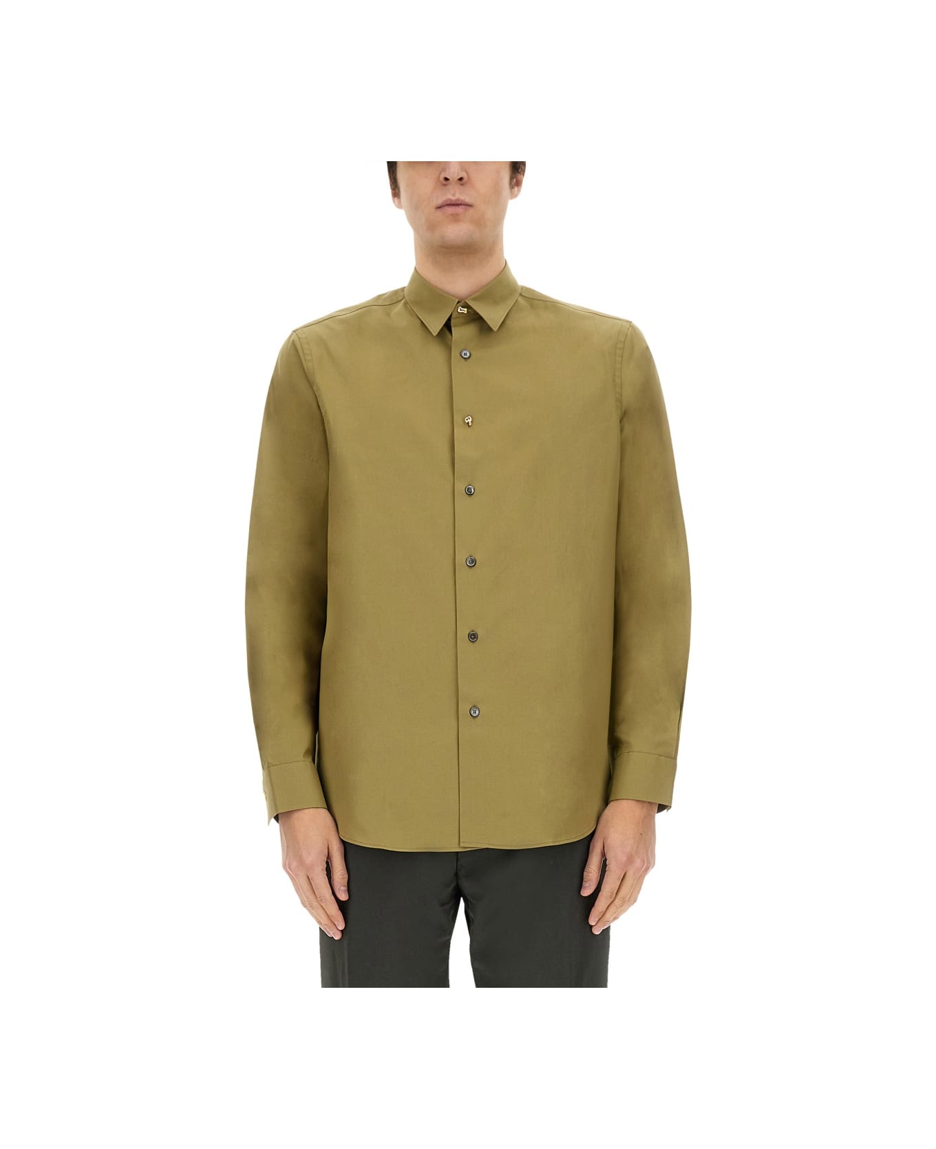 Paul Smith Cotton Shirt - MILITARY GREEN