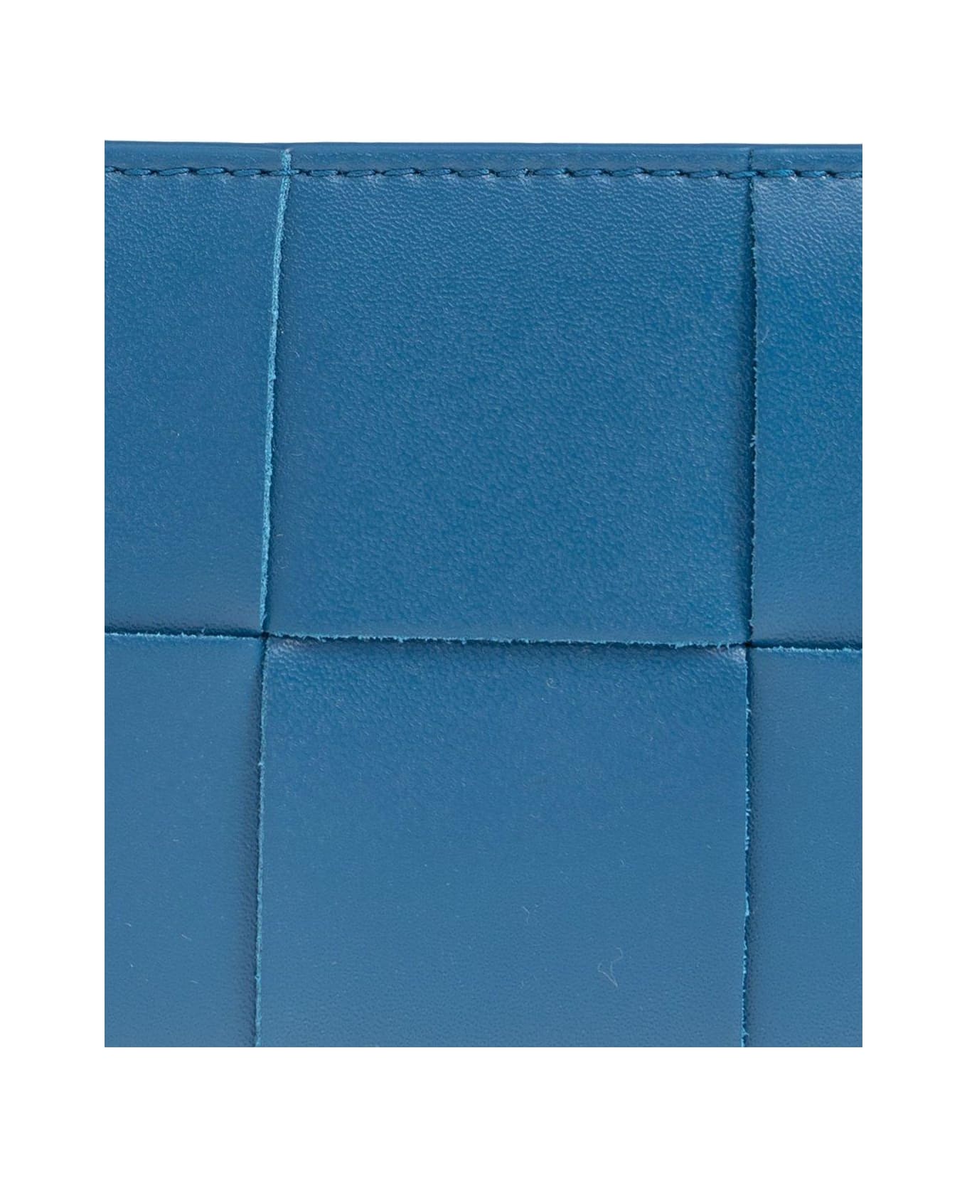 Bottega Veneta Signature Weave Card Holder - LIGHT BLUE