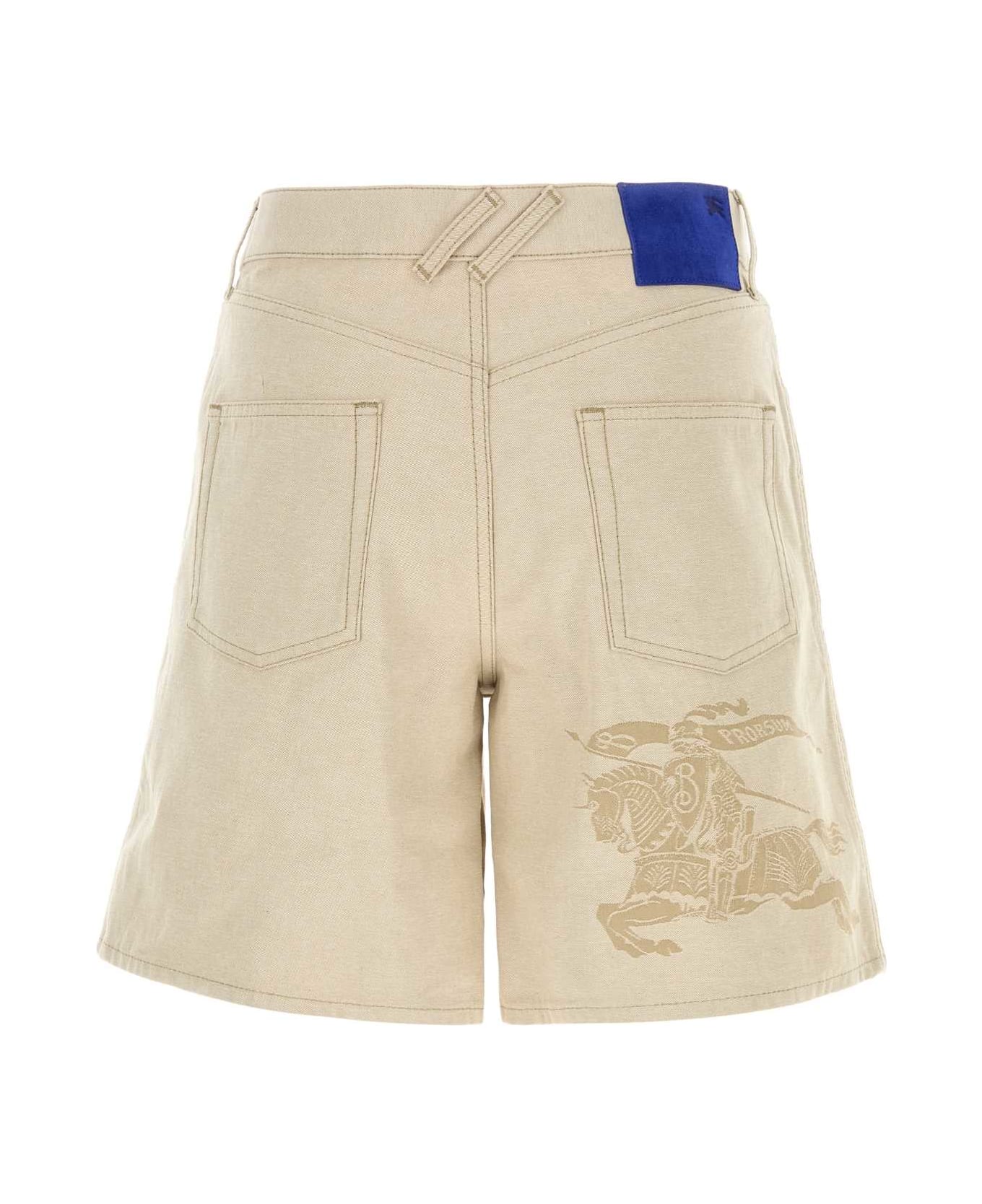 Burberry Sand Cotton Bermuda Shorts - C2524