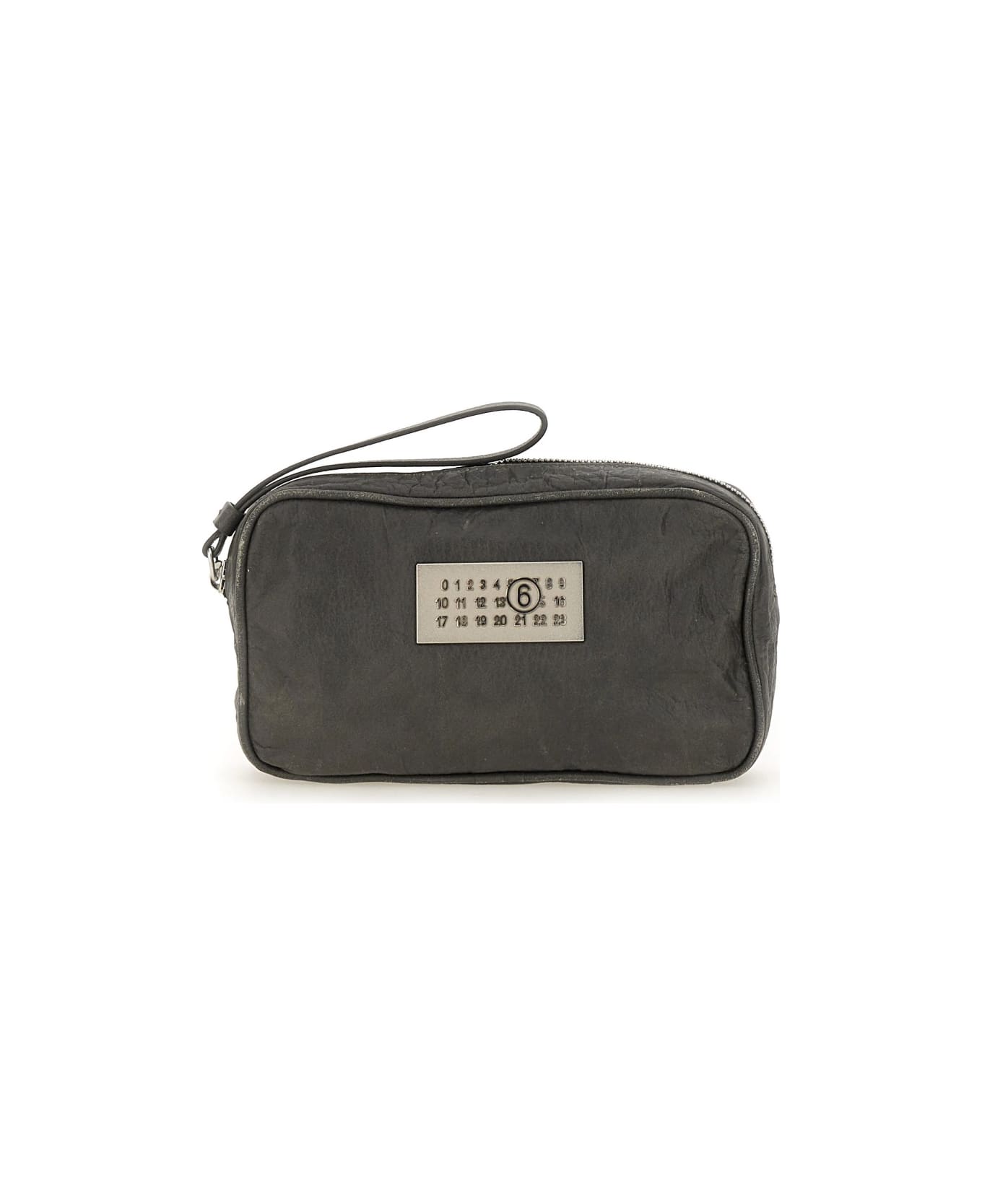 MM6 Maison Margiela Mini Leather Clutch - BLACK