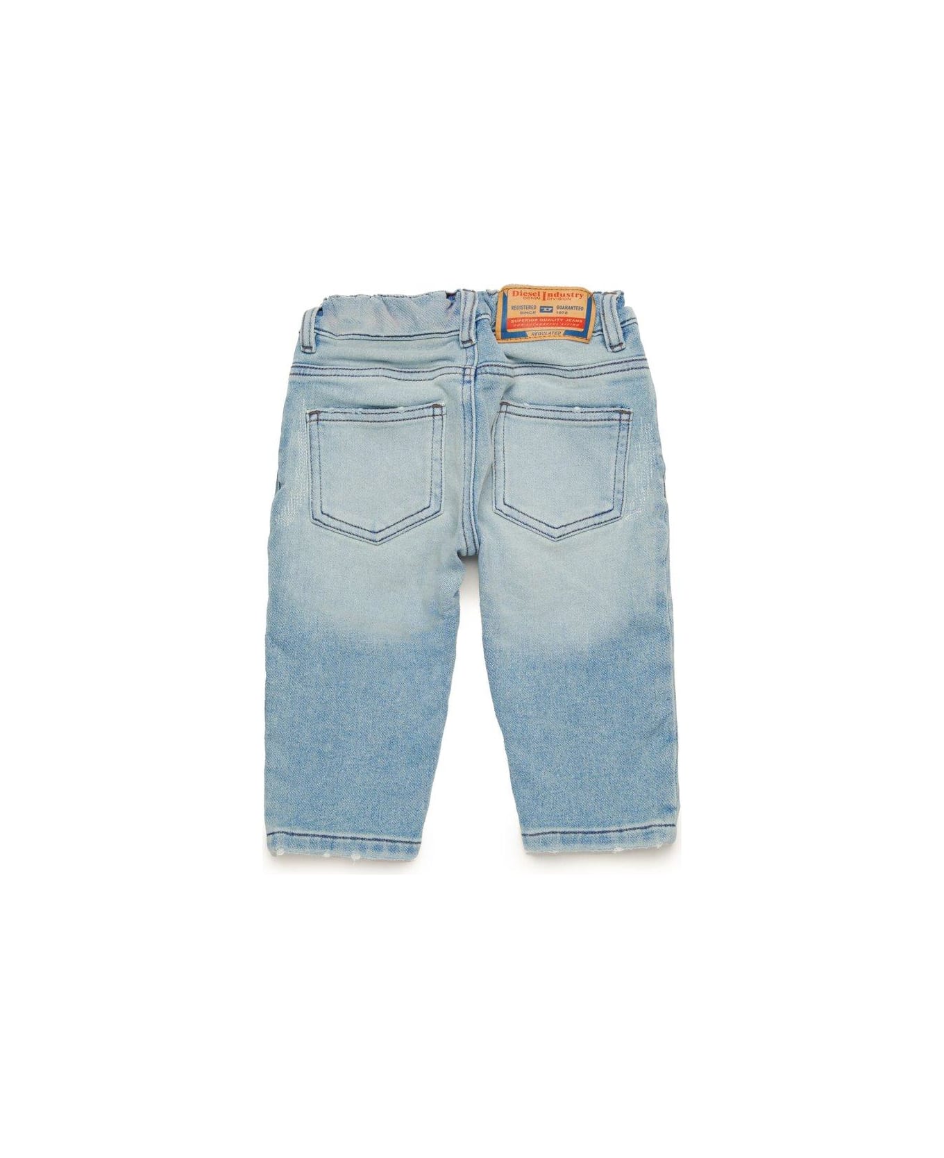 Diesel Distressed Elastic Waist Jeans - Blue