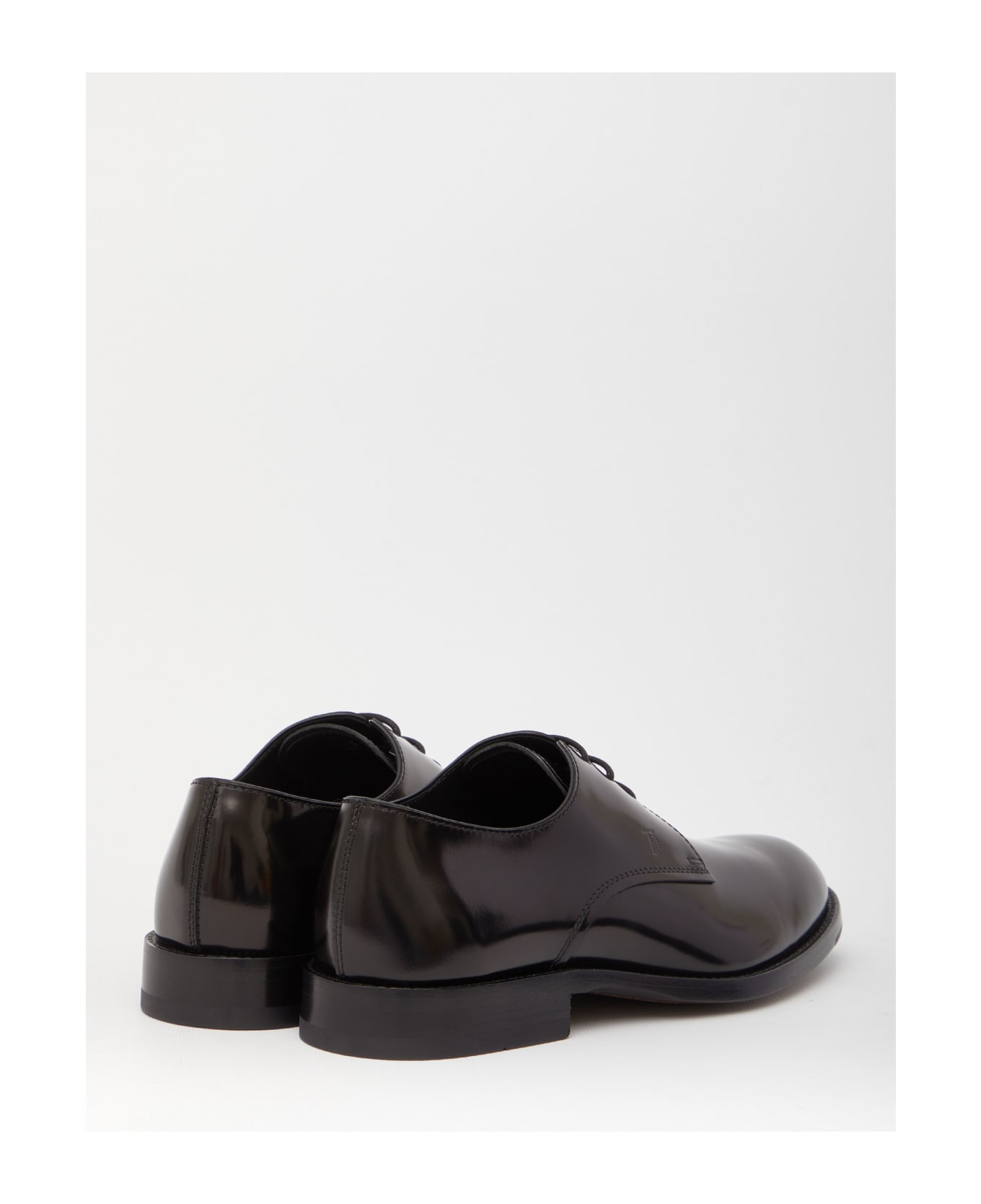 Tod's Leather Derby Shoes - BLACK ローファー＆デッキシューズ