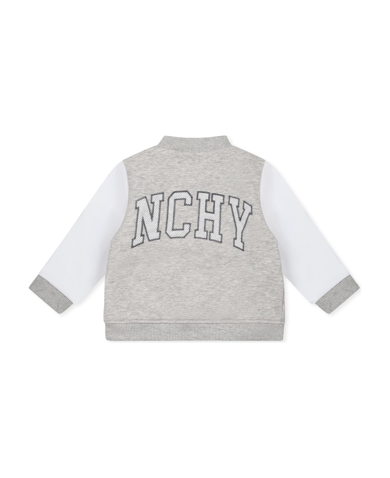 Givenchy Grey Bomber Jacket For Baby Boy With Logo - Grey