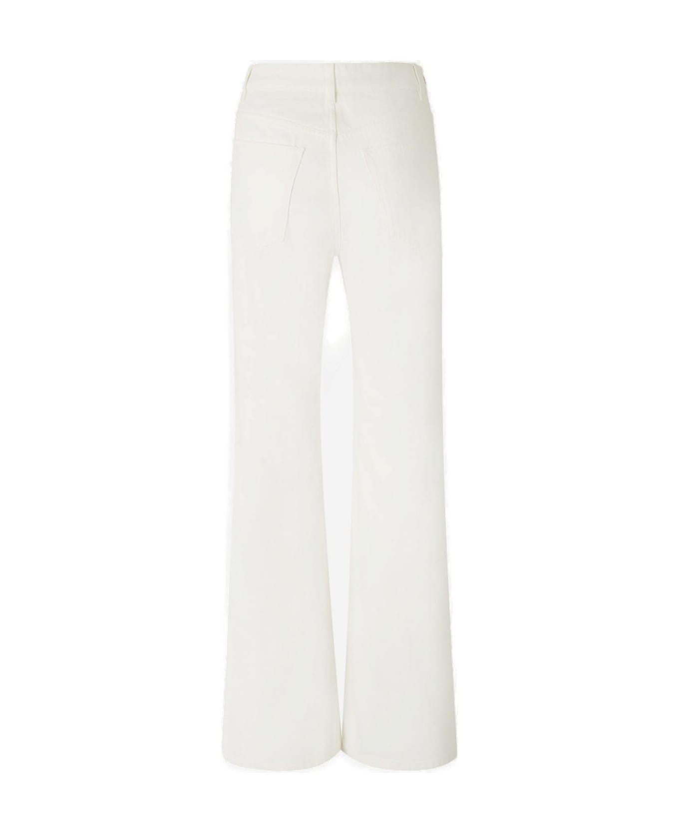 Paco Rabanne Paillette-embellished Flared Denim Jeans - White