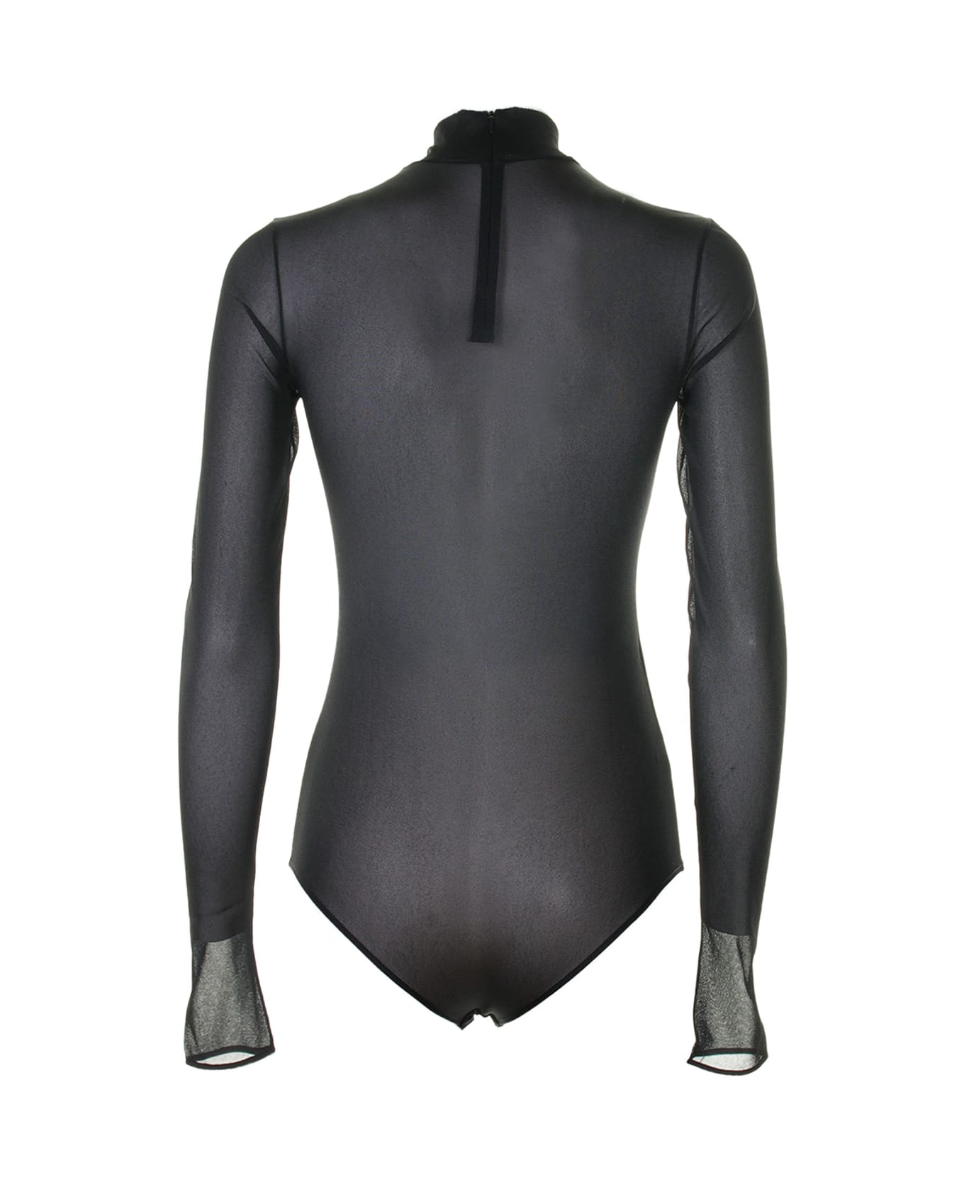 Prada Bodysuit In Gazar Jersey - BLACK ボディスーツ