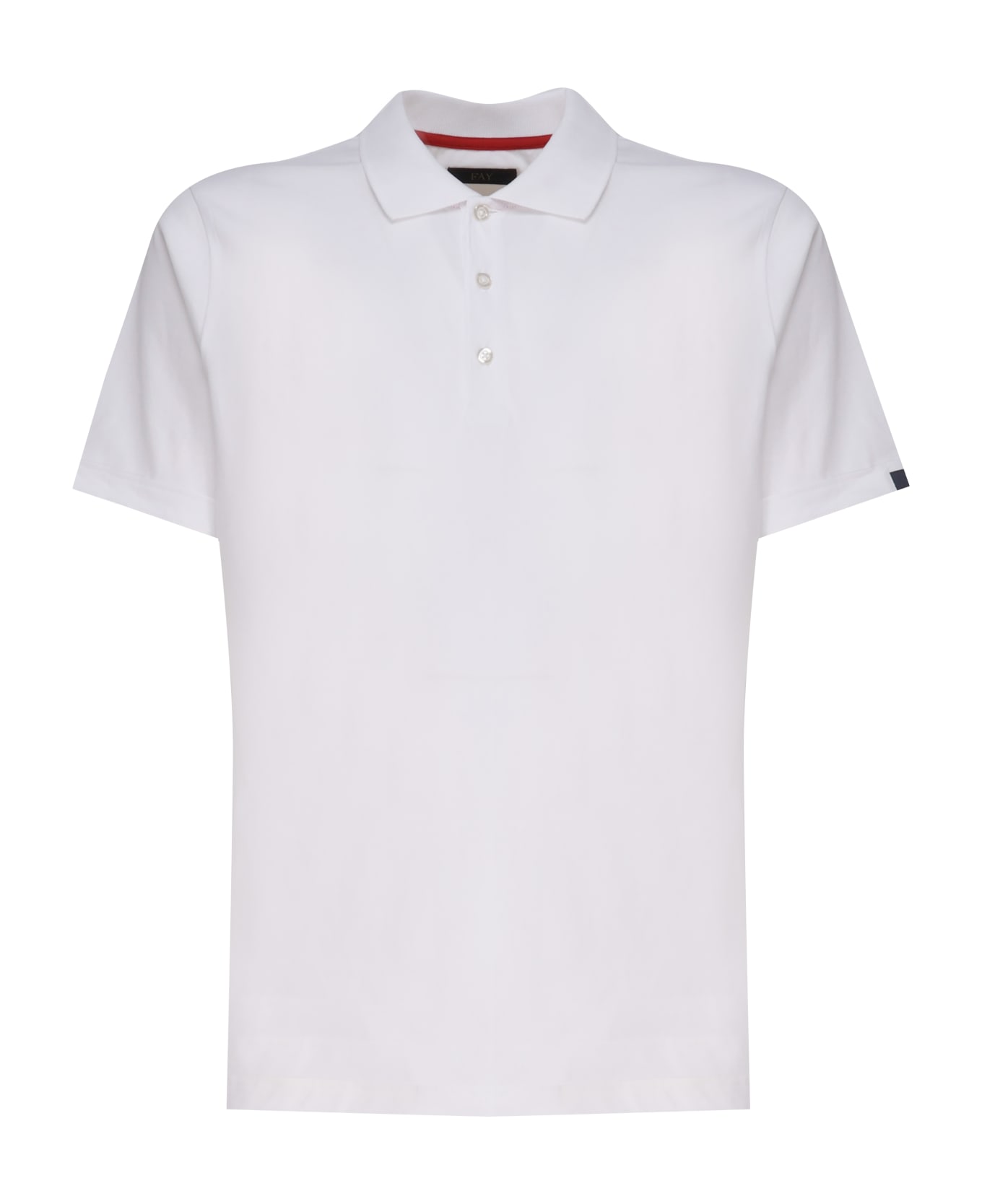 Fay Short-sleeved Polo Shirt In Cotton Jersey