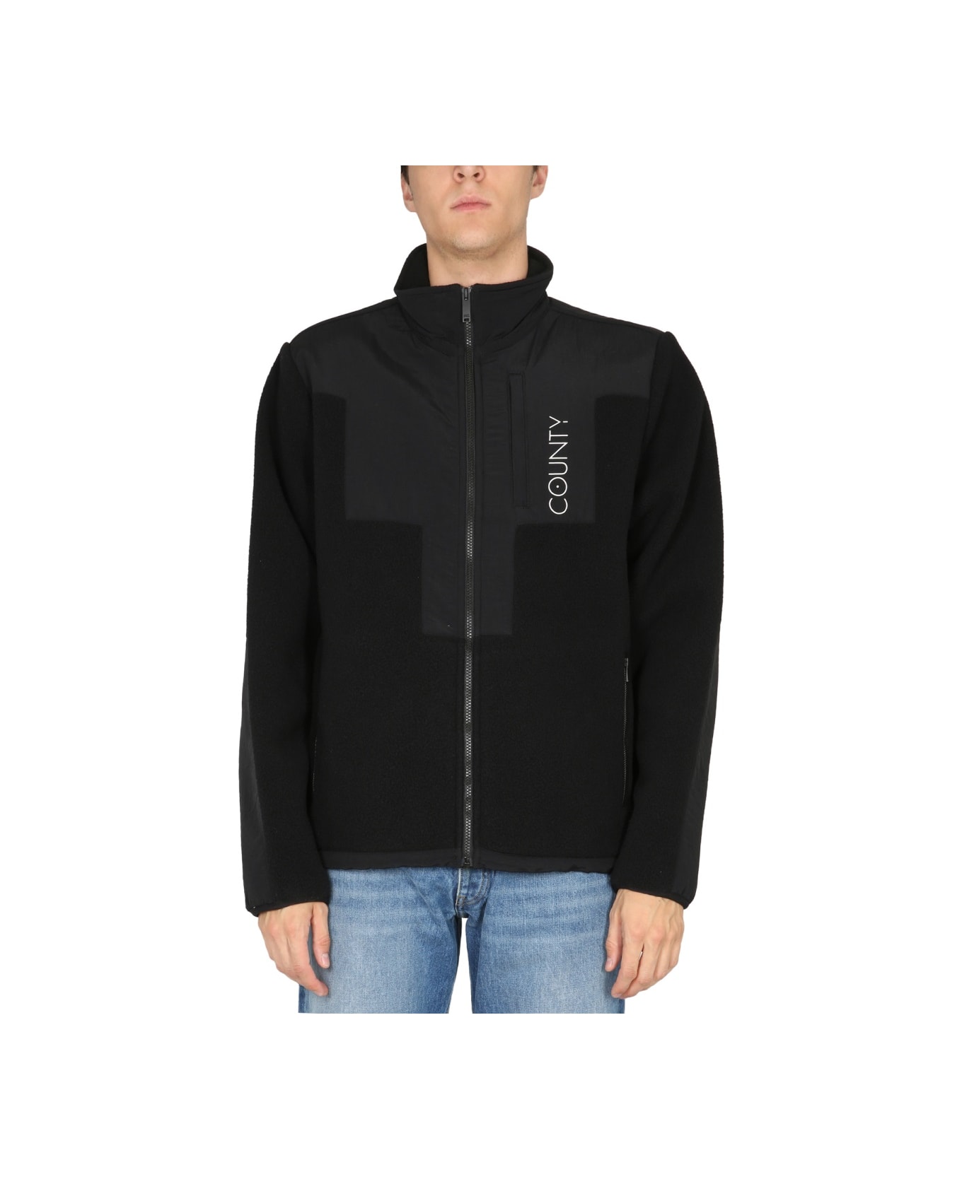 Marcelo Burlon Giacca Track Cross Block - BLACK