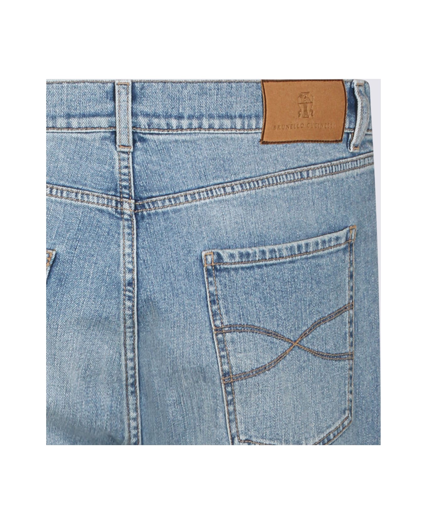 Brunello Cucinelli Light Blue Cotton Jeans - Blue