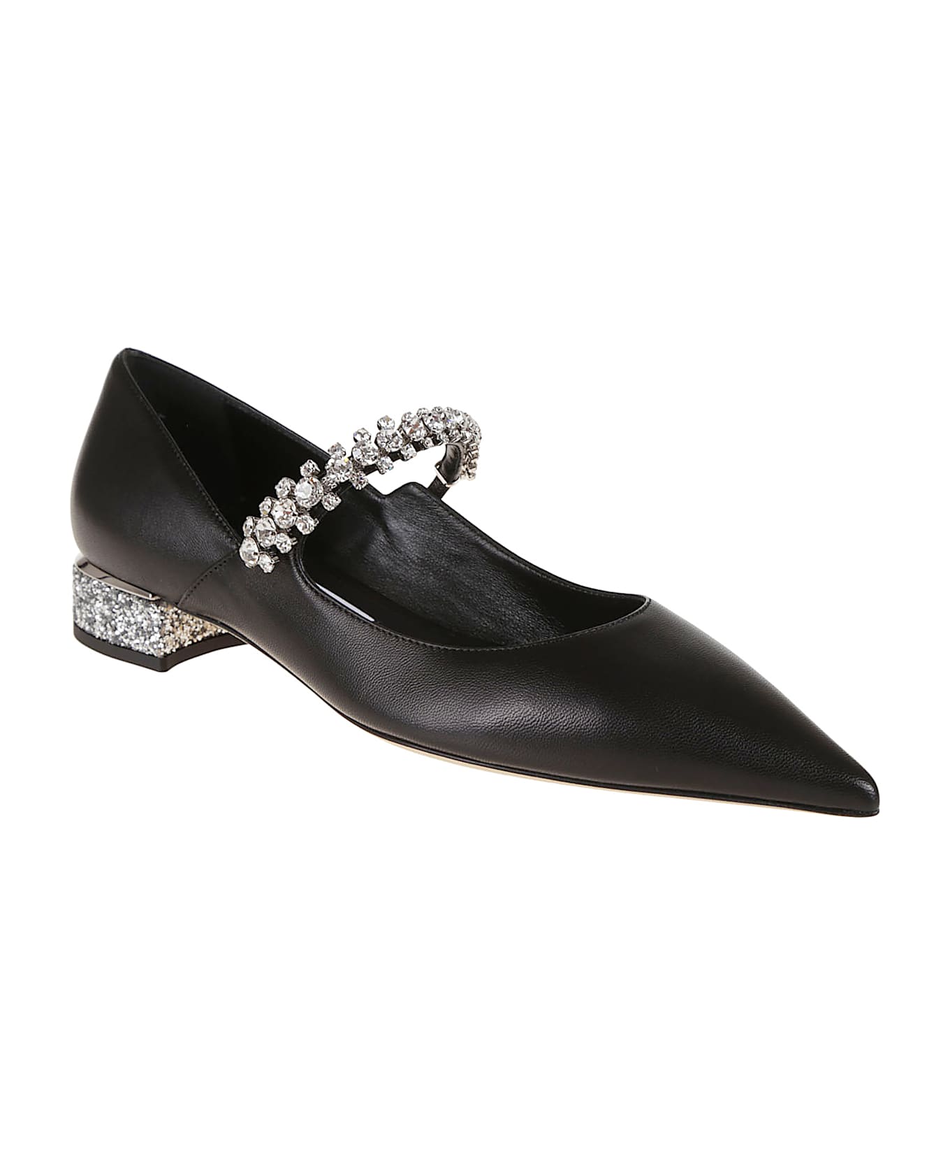 Jimmy Choo Bing Pump Flat - Black Silver