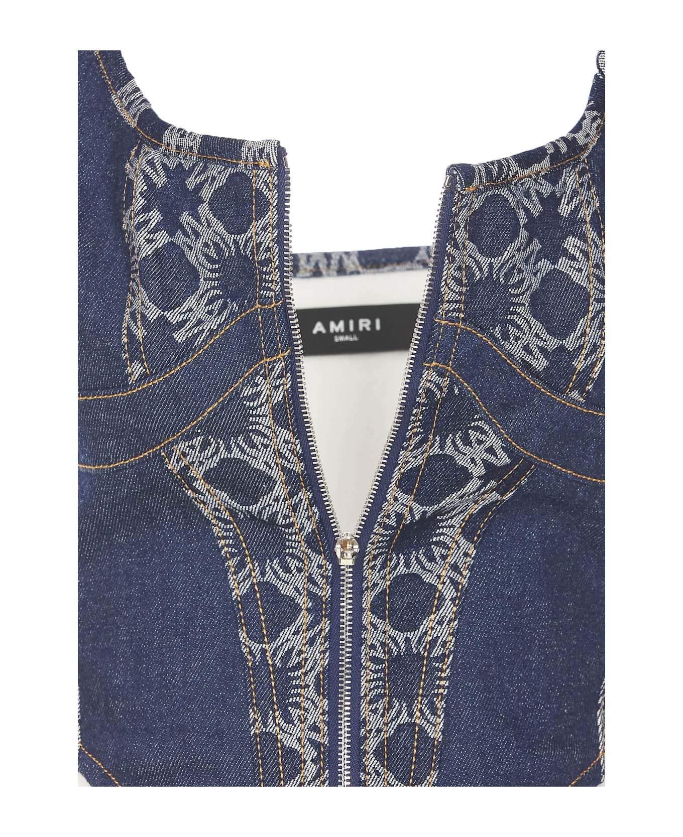 AMIRI Ma Quad Corset Top - Blue