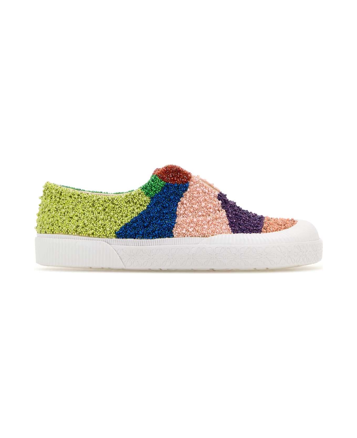 Loewe Embellished Fabric Terra Vulca Slip On - MULTICOLOR