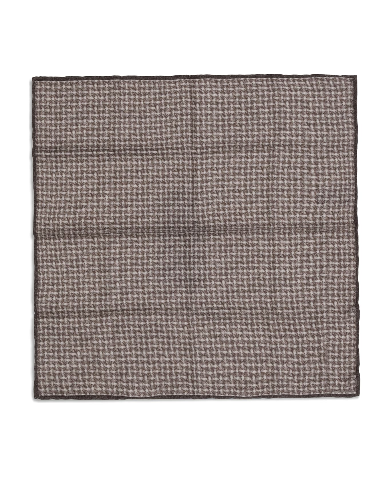 Brunello Cucinelli Silk Pocket Square With Woven Design