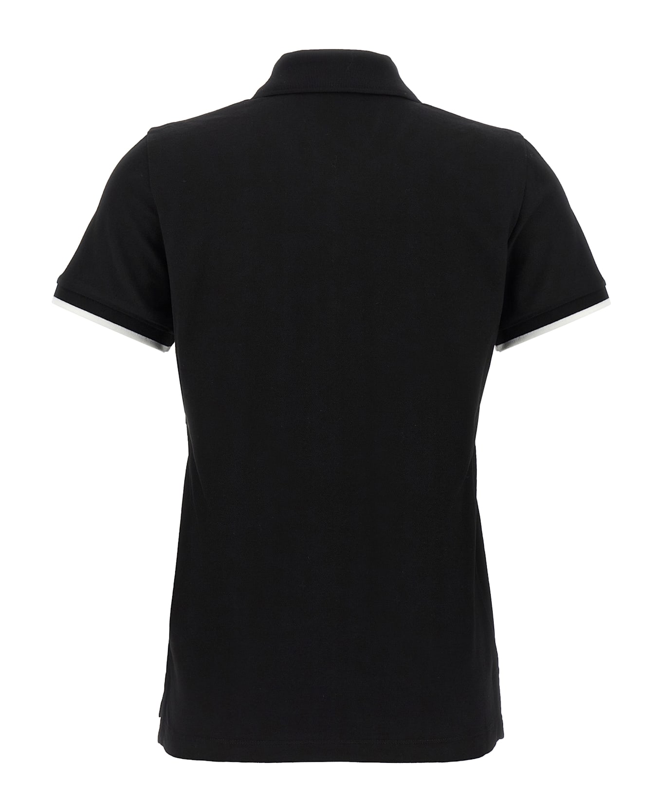 Moncler Logo Patch Polo Shirt - Black  