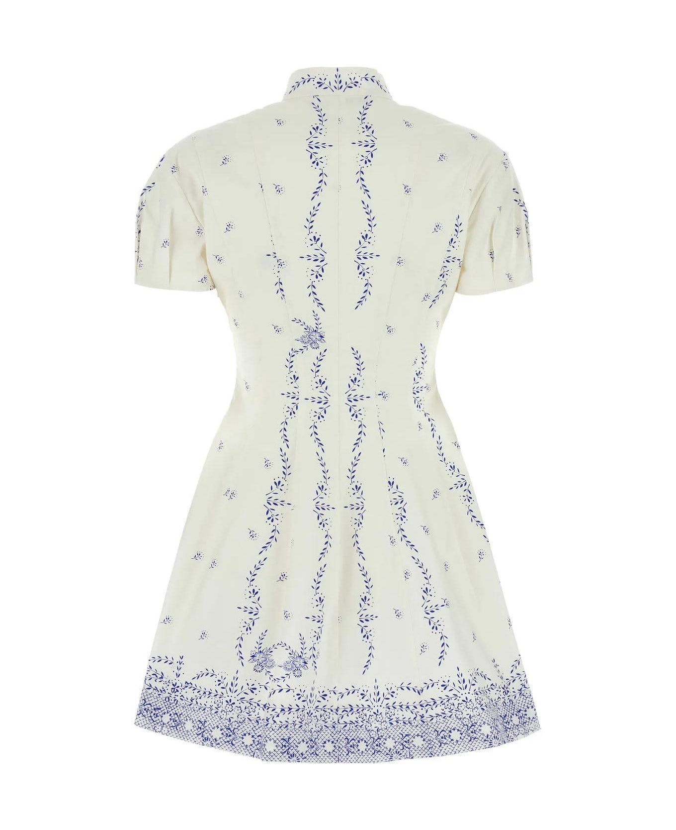 Philosophy di Lorenzo Serafini Printed Cotton Mini Dress Philosophy di Lorenzo Serafini - WHITE ワンピース＆ドレス