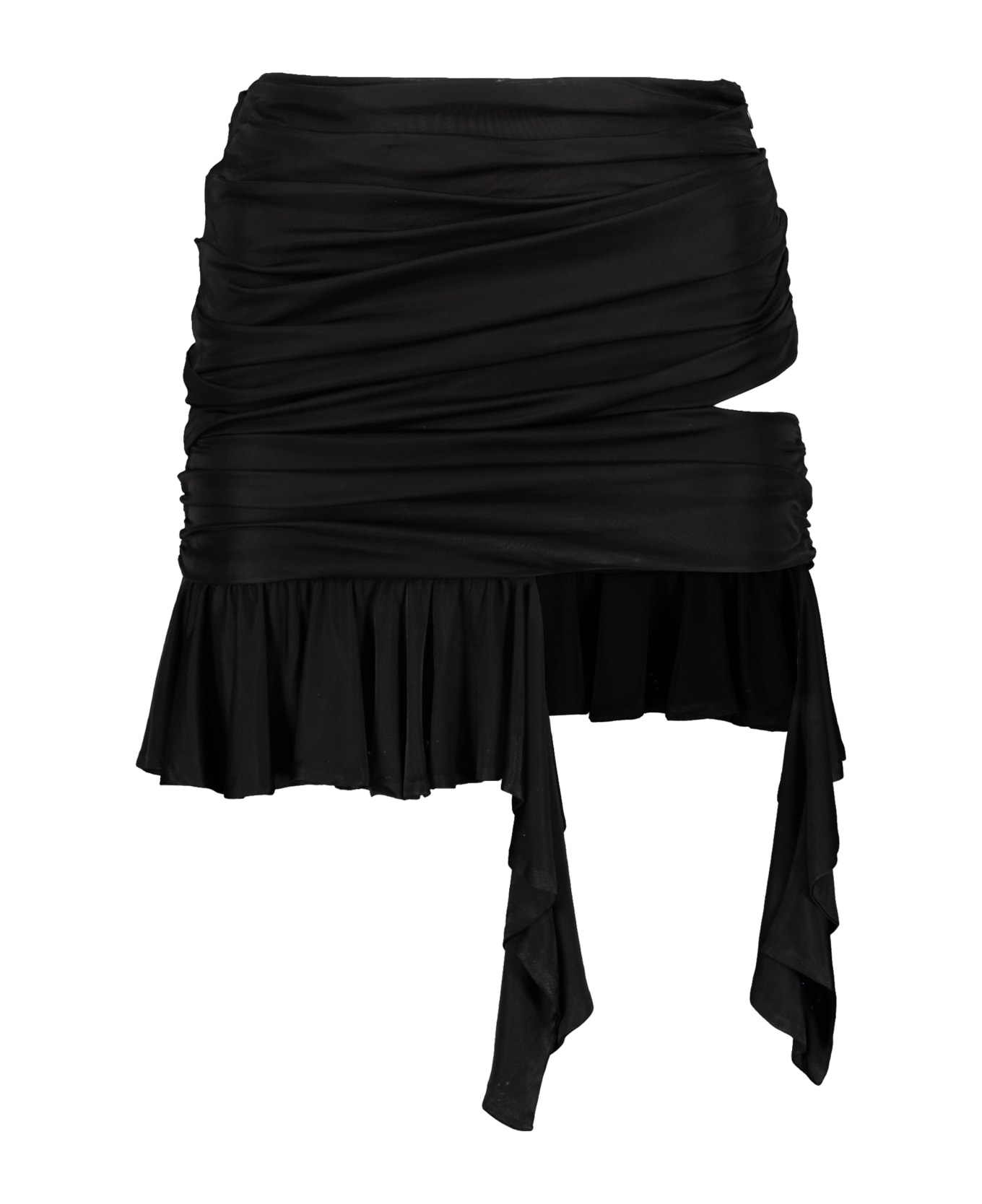 ANDREĀDAMO Ruffled Mini Skirt - black