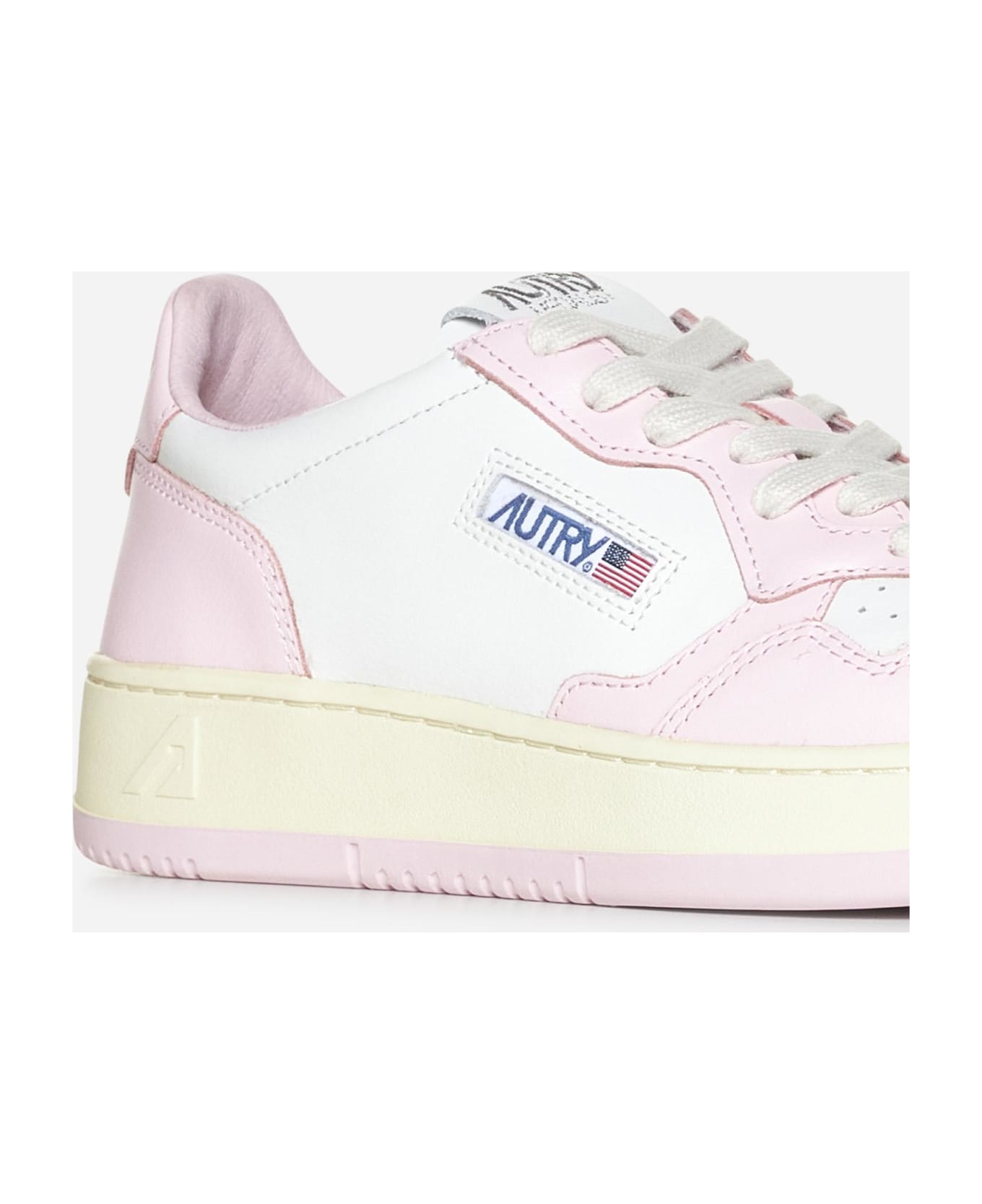 Autry Medalist Leather Sneakers - Rosa