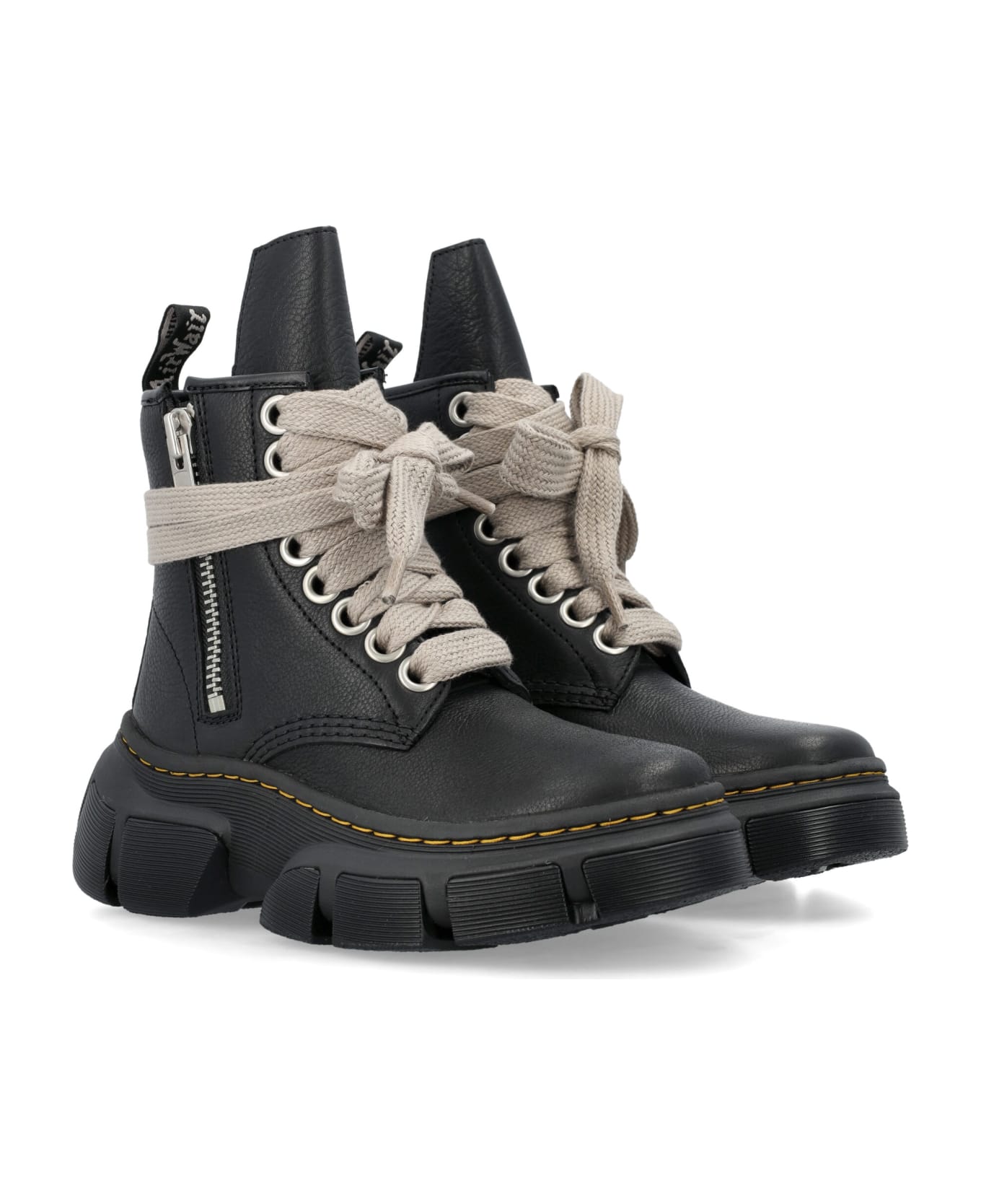 Rick Owens x Dr. Martens 1460 Leather Dmxl Platform Jumbo Lace Up Boots - BLACK ブーツ