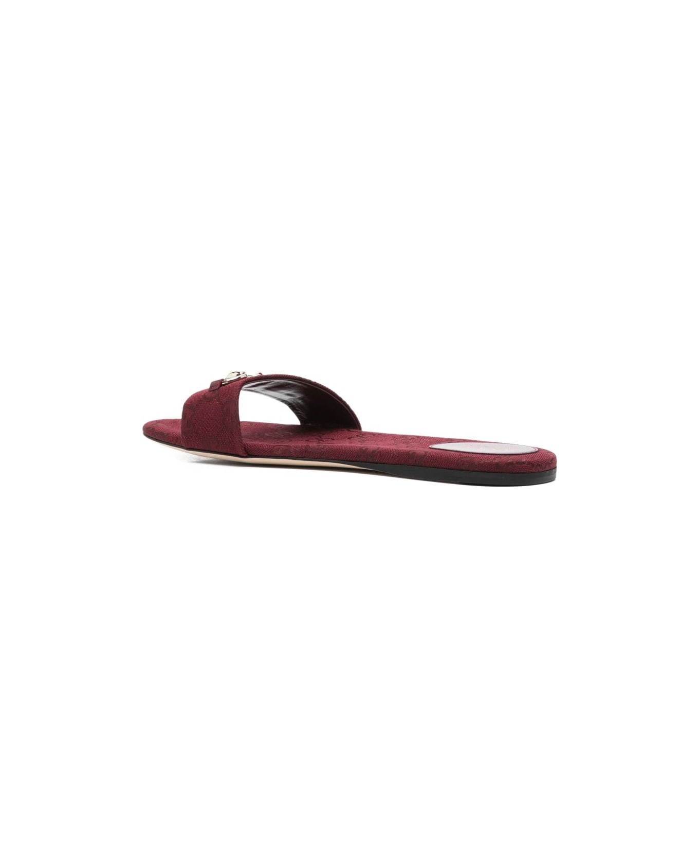 Gucci Gg Canvas Sandals - Bordeaux