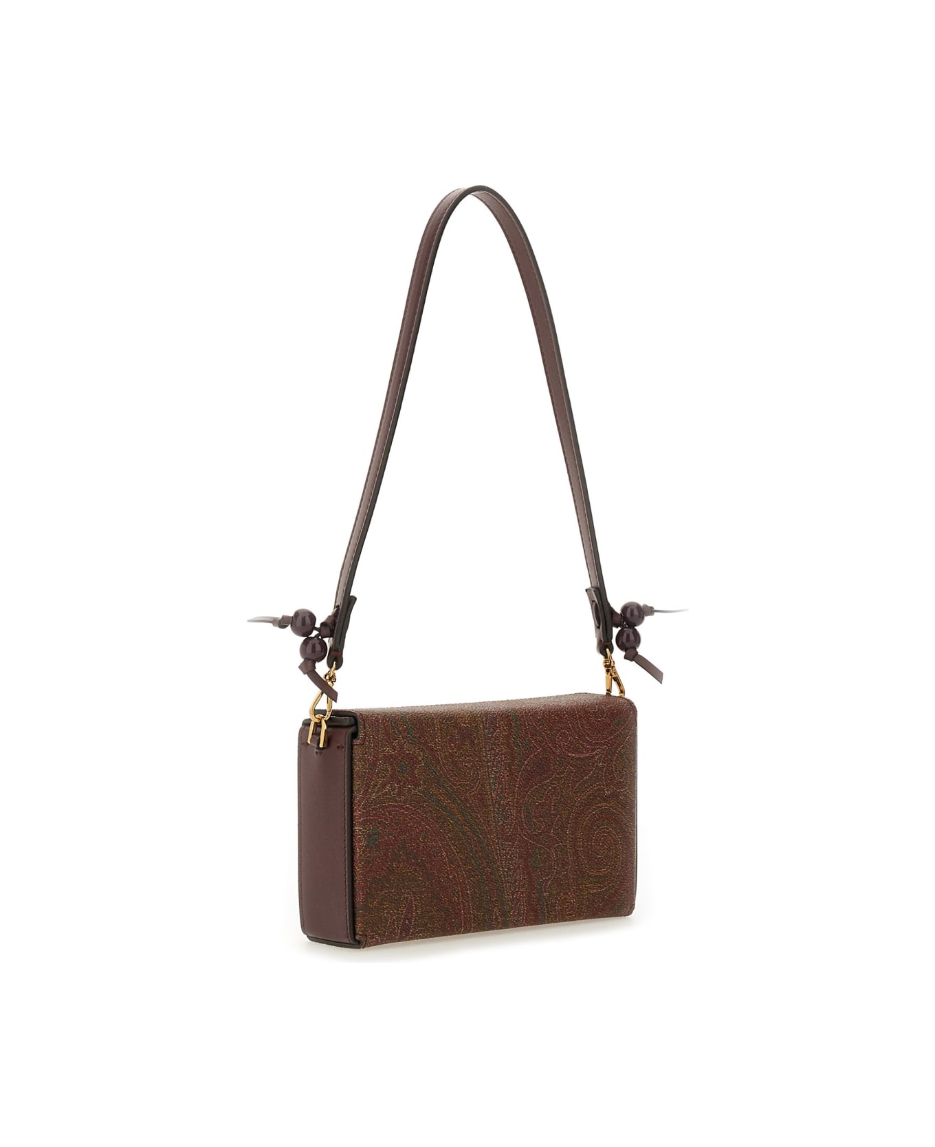 Etro Paisley Jacquard Clutch - BROWN
