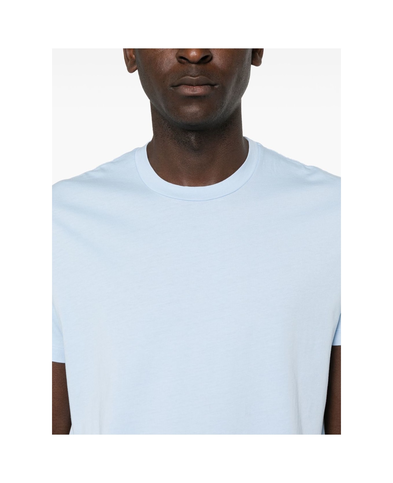 Finamore Cotton T-shirt - Clear Blue
