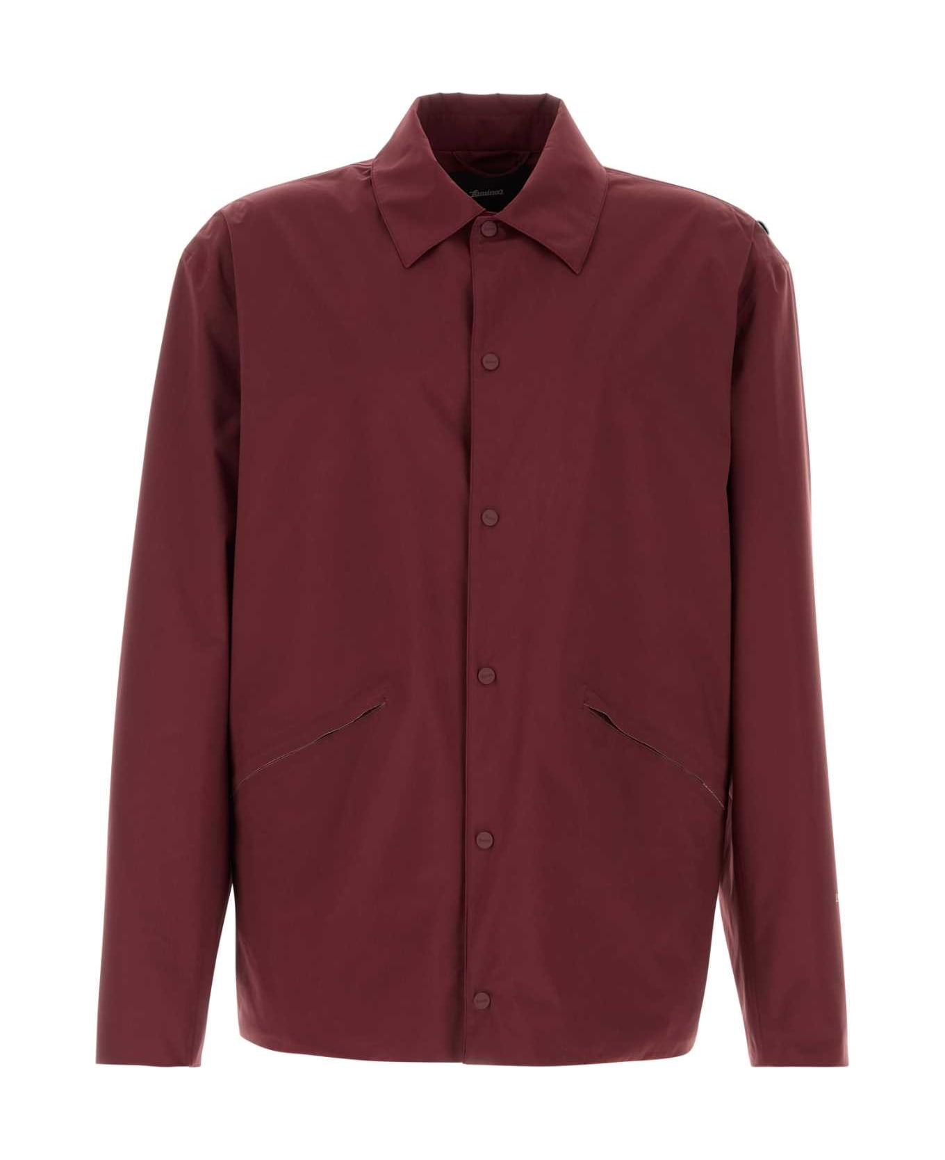 Herno Burgundy Nylon Jacket - BORDEAUX