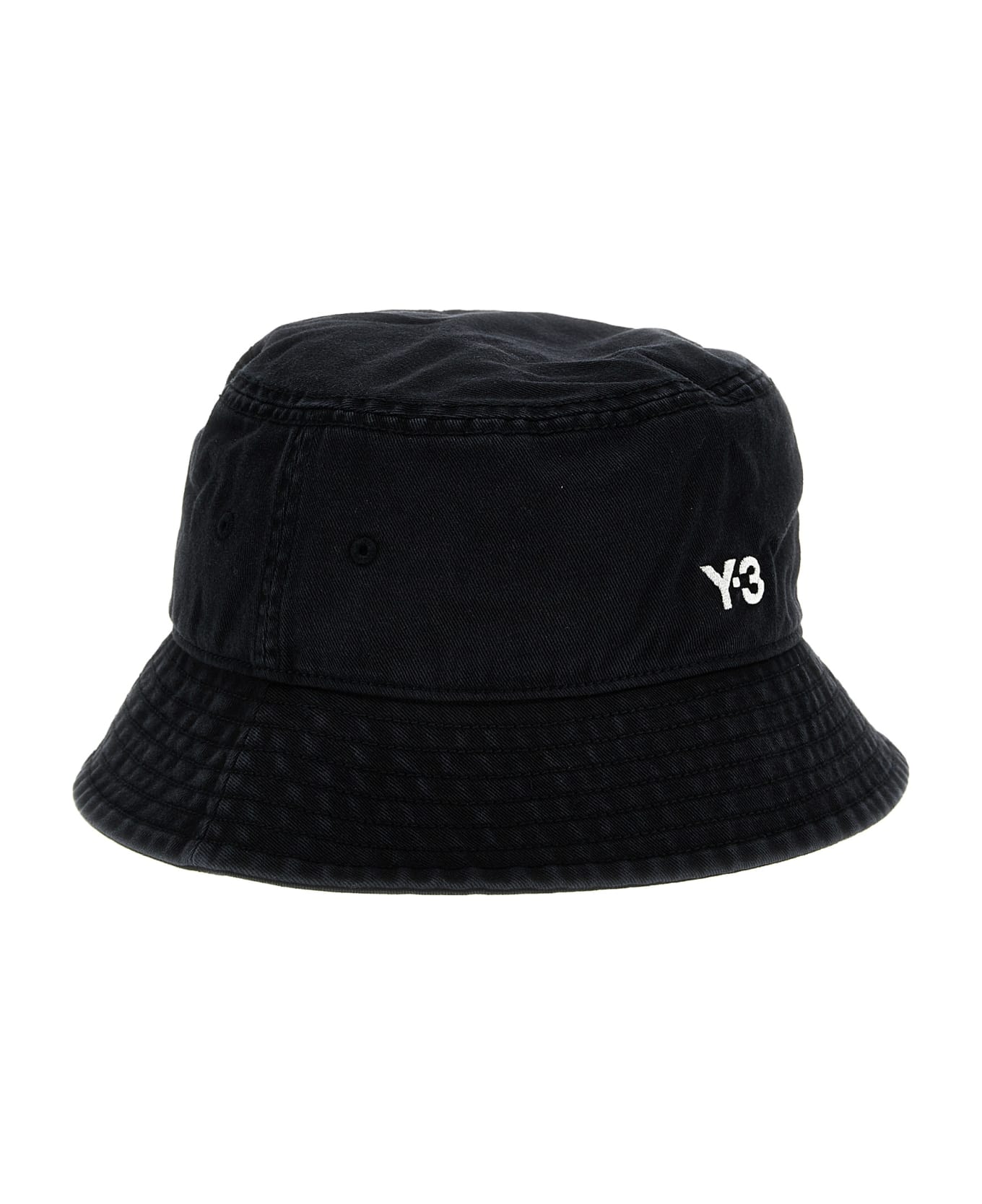 Y-3 Logo Embroidery Bucket Hat - Black  