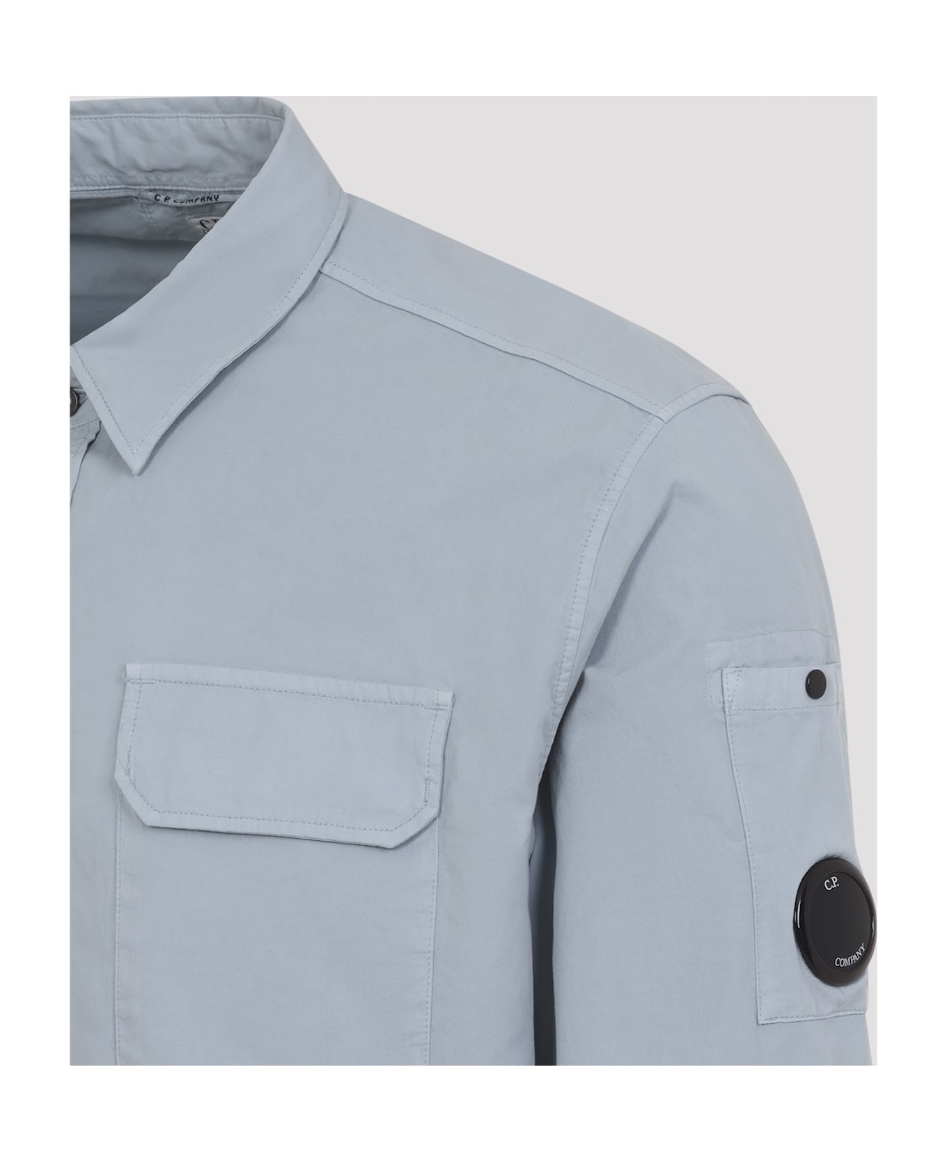 C.P. Company Organic Gabardine Shirt - Silver Blue