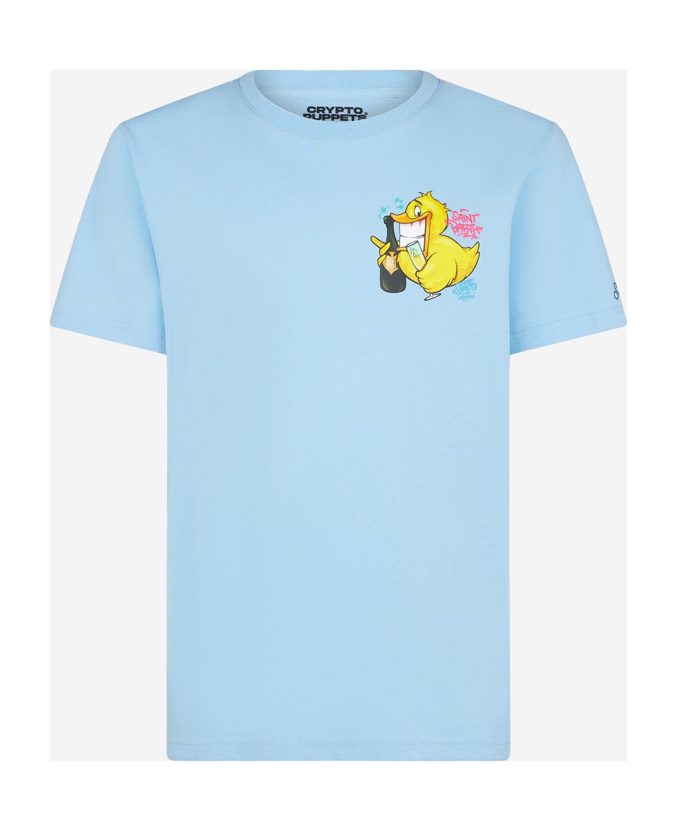 MC2 Saint Barth Man T-shirt With Ducky Print | Crypto Puppets® Special Edition - SKY