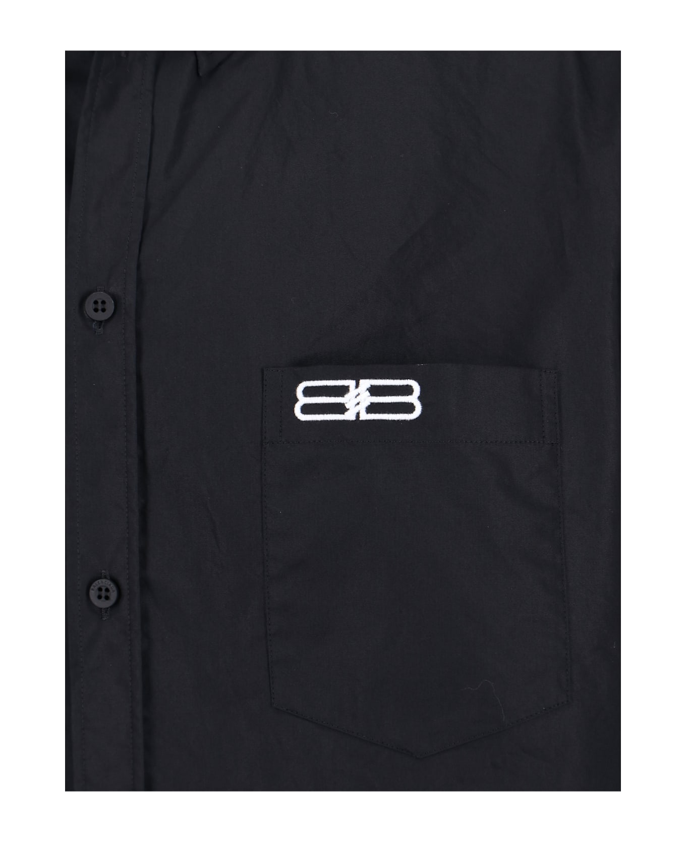 Balenciaga Oversized Logo Shirt - Black  