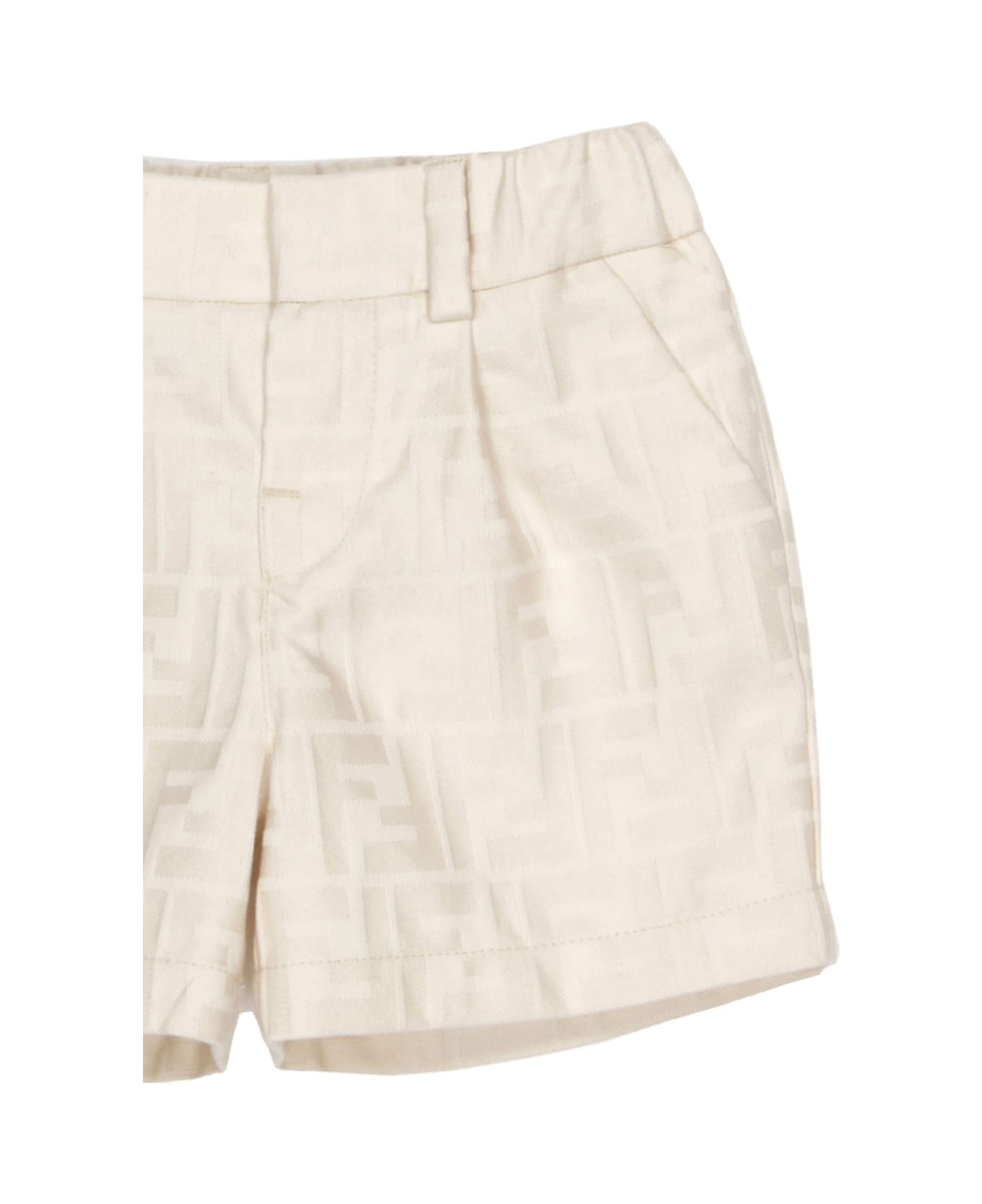 Fendi Beige Monogram Shorts - Brown