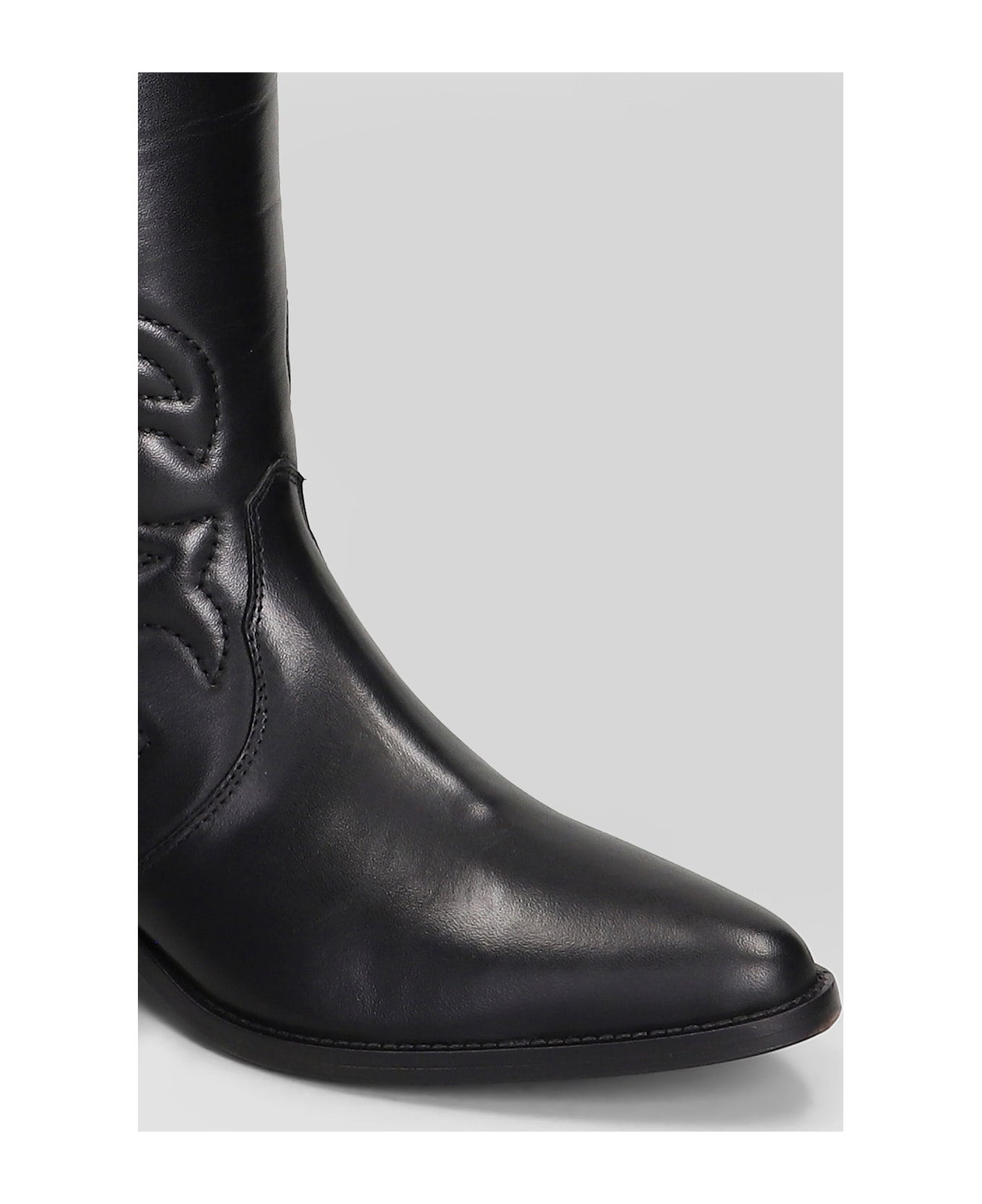 Julie Dee Texan Boots In Black Leather - black ブーツ