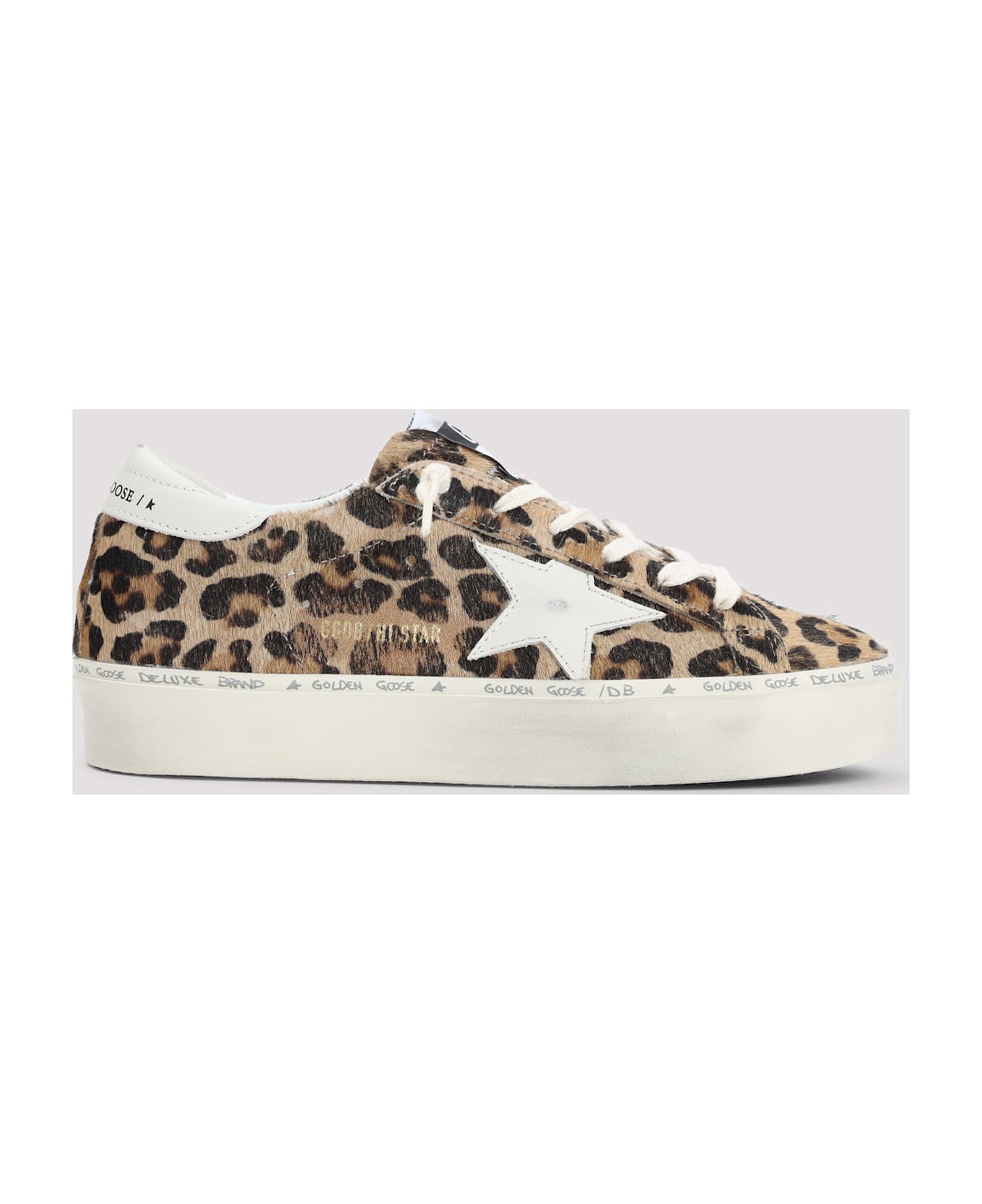 Golden Goose Hi Star Sneakers - Beige Brown Leo/beige
