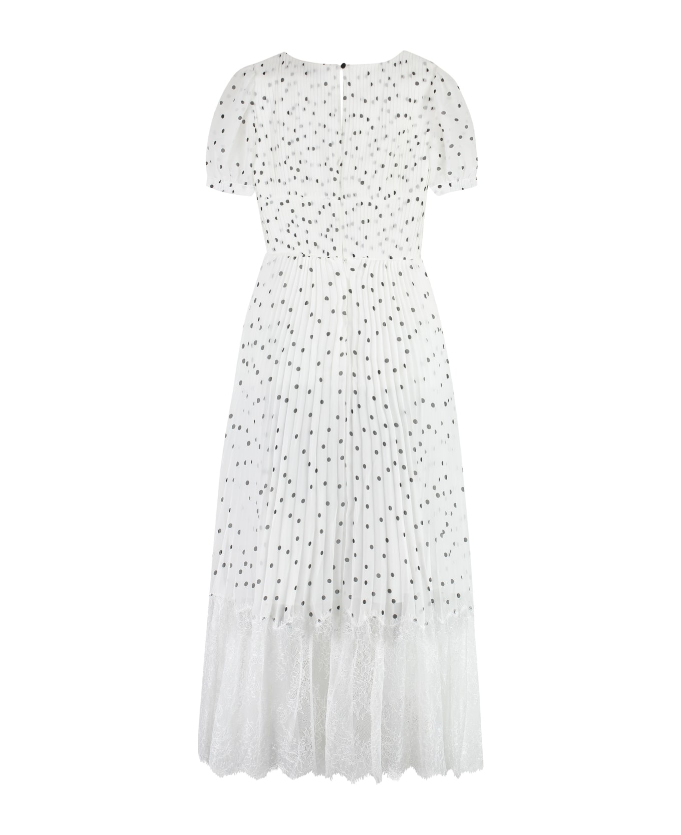 self-portrait Printed Chiffon Dress - White