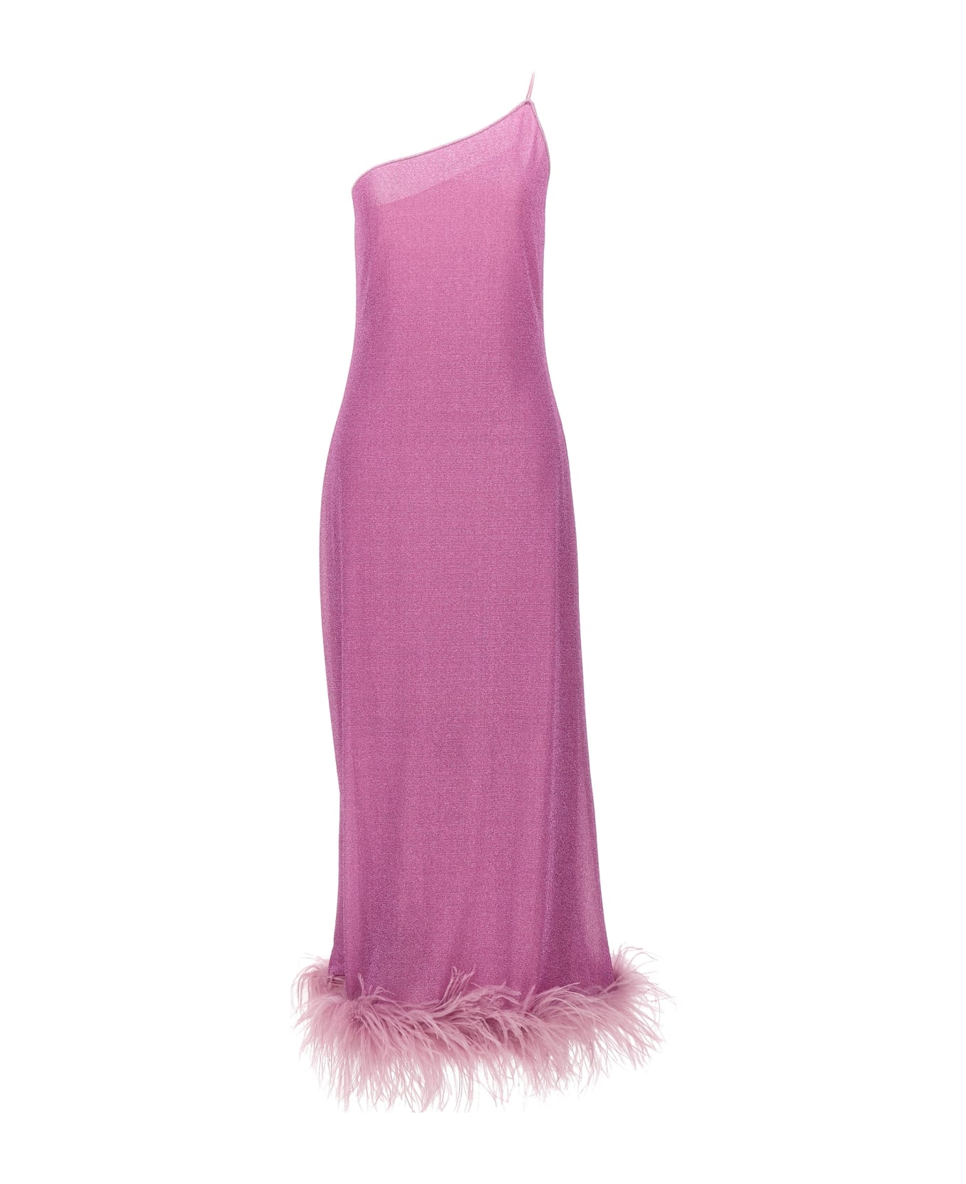 Oseree 'lumiere Plumage' Long Dress - Purple
