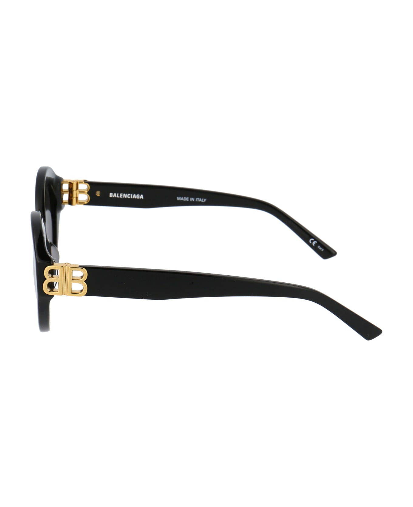 Balenciaga Eyewear Bb0133s Sunglasses - 001 BLACK GOLD GREY サングラス